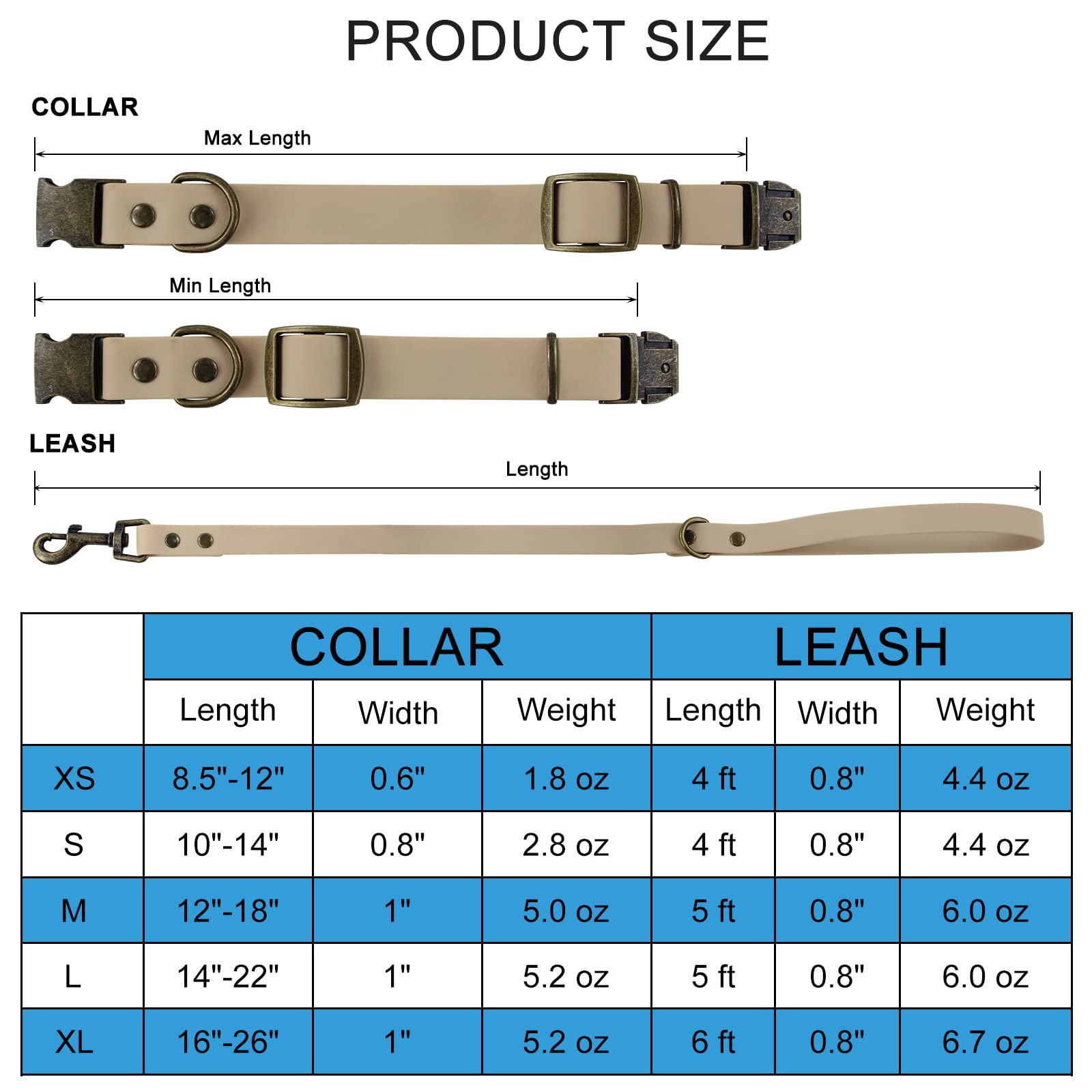 Wisedog Dog Collar And Leash Set Combo: Adjustable Durable Pet Collars With Dog Leashes For Small Medium Large Dogs,Includes One Bonus Of Poop Bag Holder (Xs, Pale Pinkish Purple)