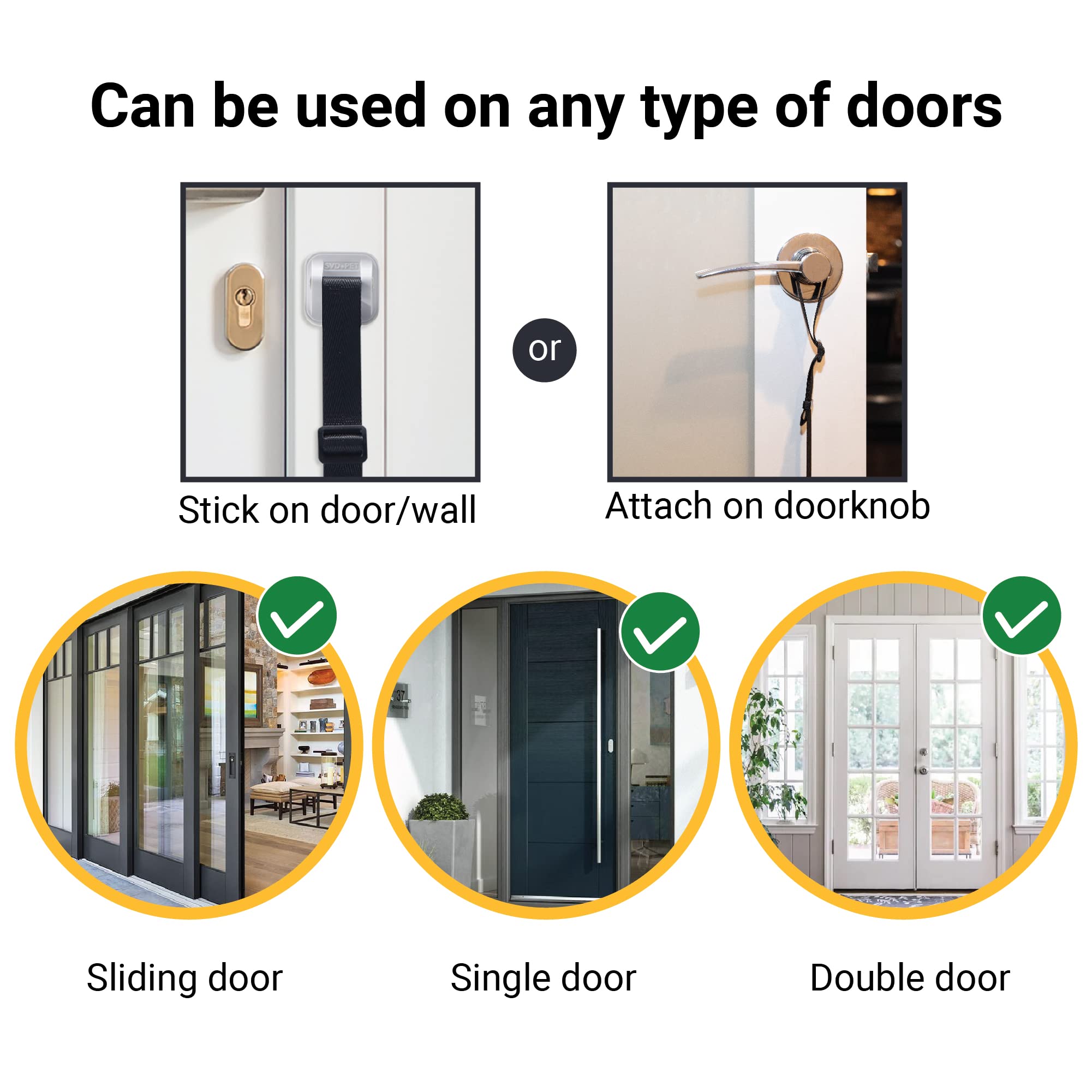 Svd.Pet Puppy Bell Doorbell, Dog Bell For Potty Training, Attached To Doorknob Or Anywhere Near The Door, Length And Height Adju