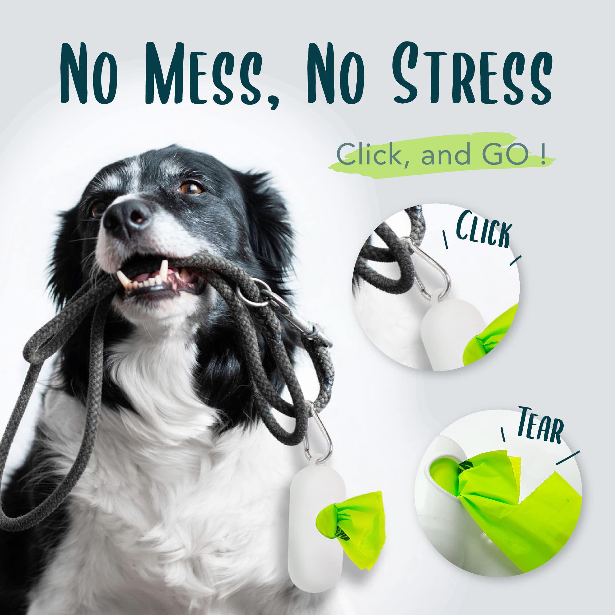 Moonygreen Dog Poop Bag With Handles, Compostable Pet Waste Bags, Easy-Tie, Vegetable-Based Eco-Friendly, Unscented, Extra Thick