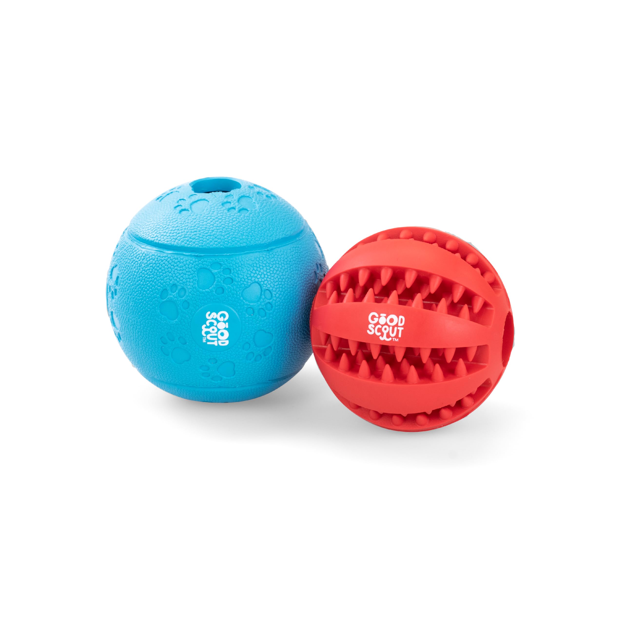 Good Scout Rubber Dental Ball & Treat Ball Dog Toys for Tugging & Chewing, Best Dog Toy for Fetch, Chew Toy for Puppies & Adult 
