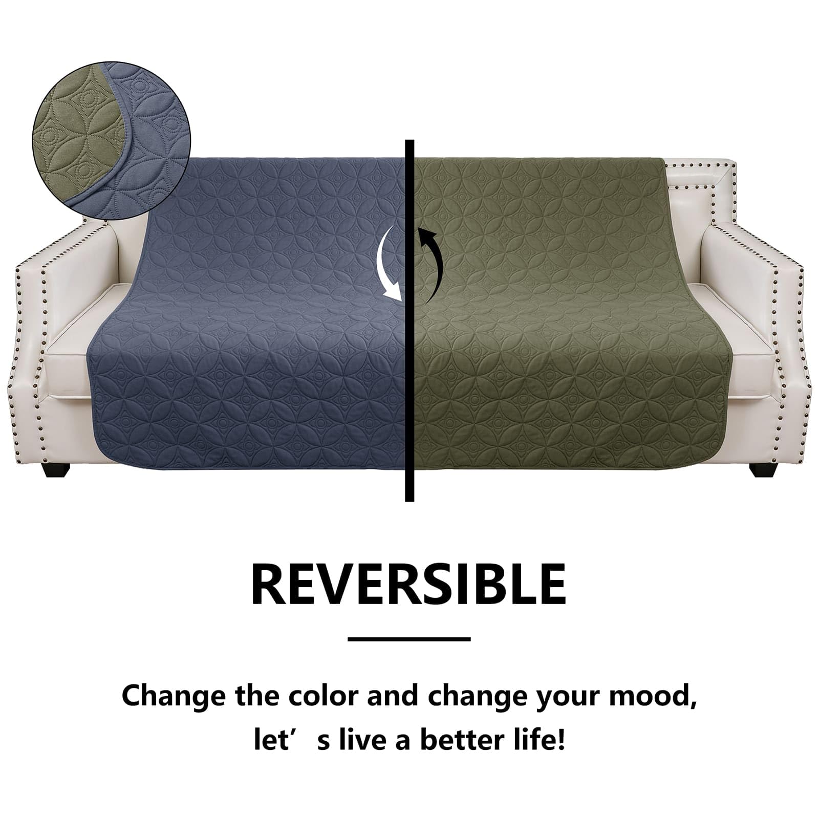 Tuffeel Waterproof Dog Blanket, 52x82 inches Pet Couch Covers for Sofa, Bed Furniture Protector from Dogs Washable and Reversibl