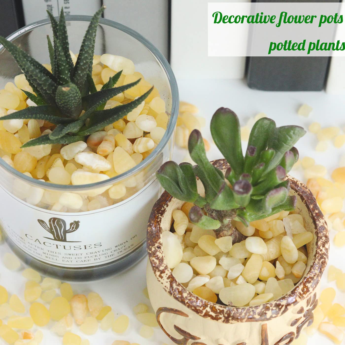 Yellow Jade Aquarium Gravel Rocks Natural Tumbled Healing Crystal Chips Bulk Gemstones Crushed Stones For Fountain Vase Filler P