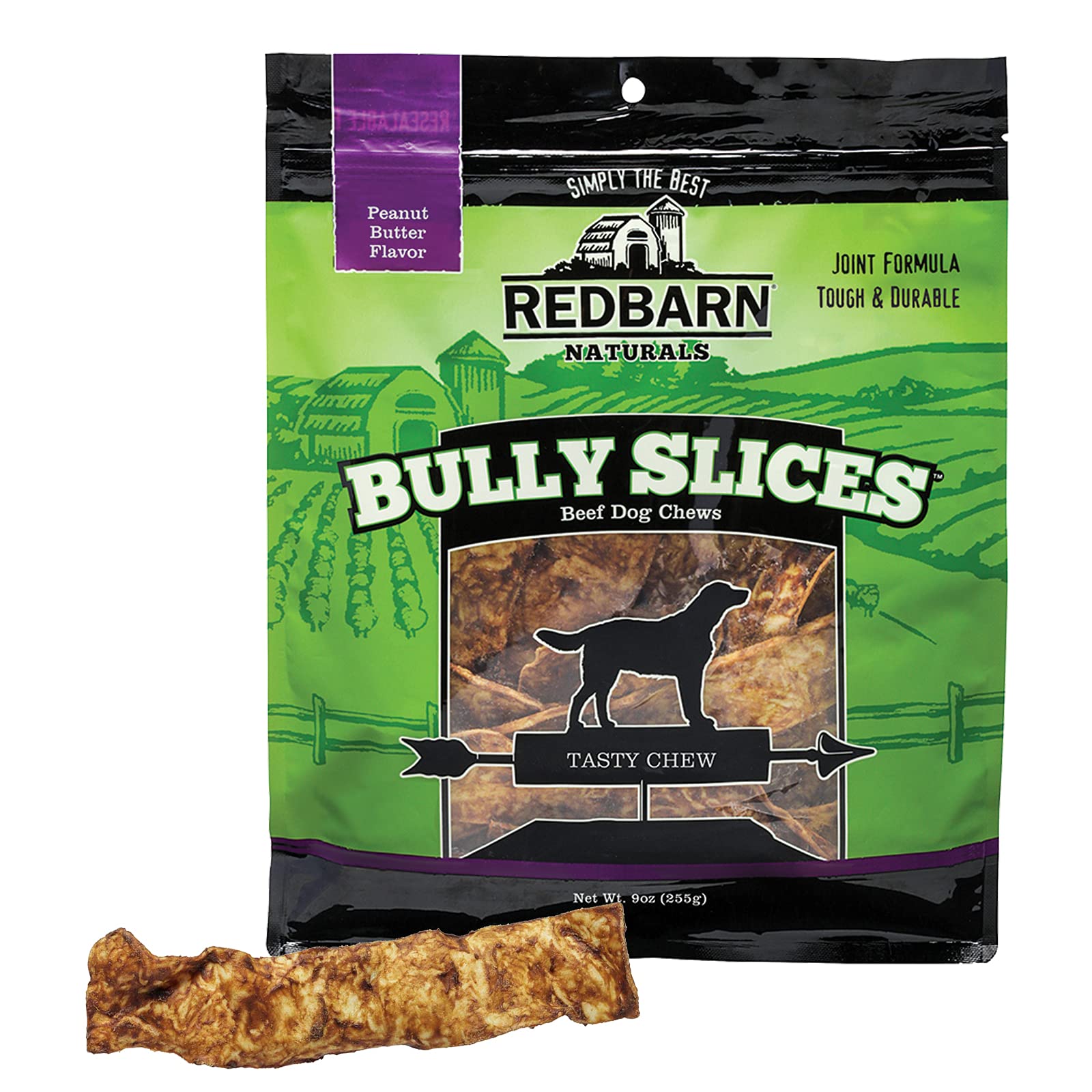 Redbarn Bully Slices for Dogs | Highly Palatable, Long-Lasting Natural Dental Treats with Functional Ingredients, 9 oz. (Pack of