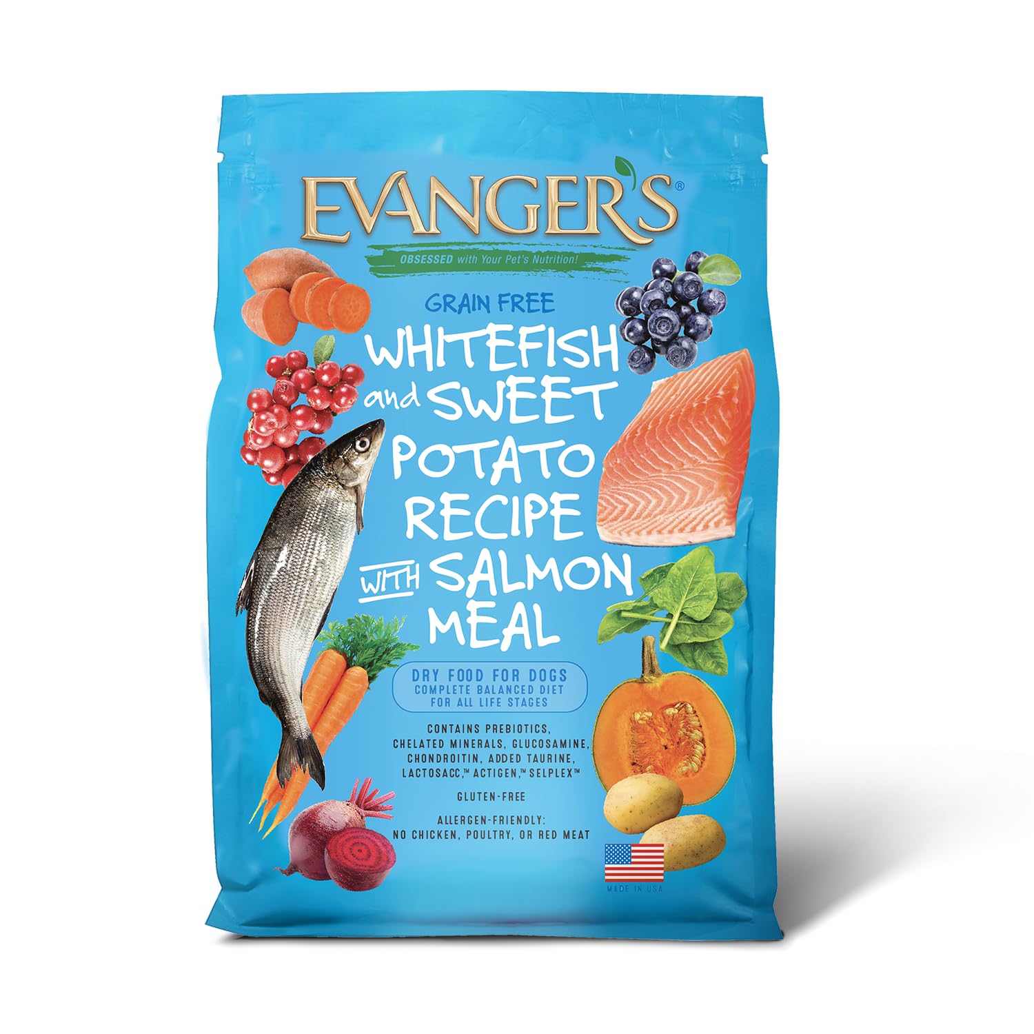 Evangers Grain-Free Whitefish & Sweet Potato with Venison Dry Dog Food