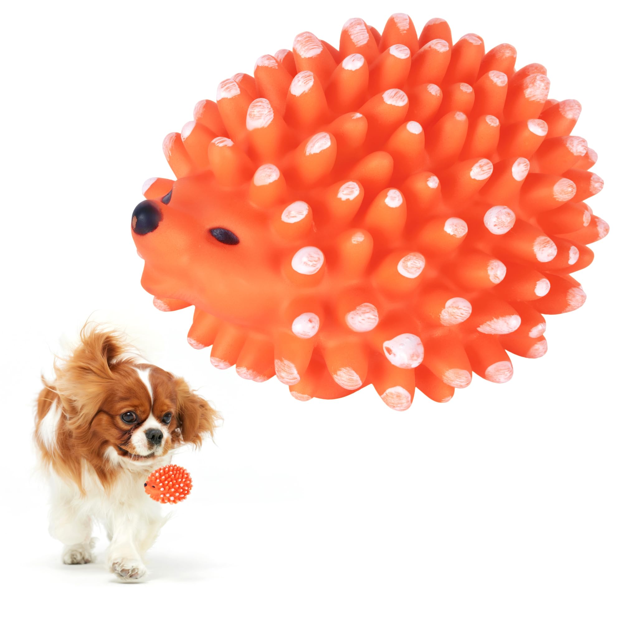 Voila Pet Toy Hedgehog For Dogs, Interactive Squeaky Dog Toy For Extra Small & Small Breed, Perfect For Playtime, Safe & Fun Toy