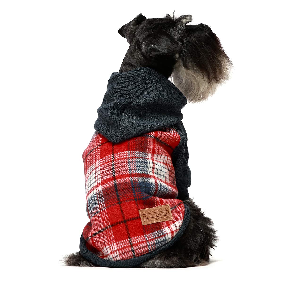 Fitwarm Knitted Pet Clothes Dog Sweater Hoodie Sweatshirts Pullover Cat Jackets Red Small