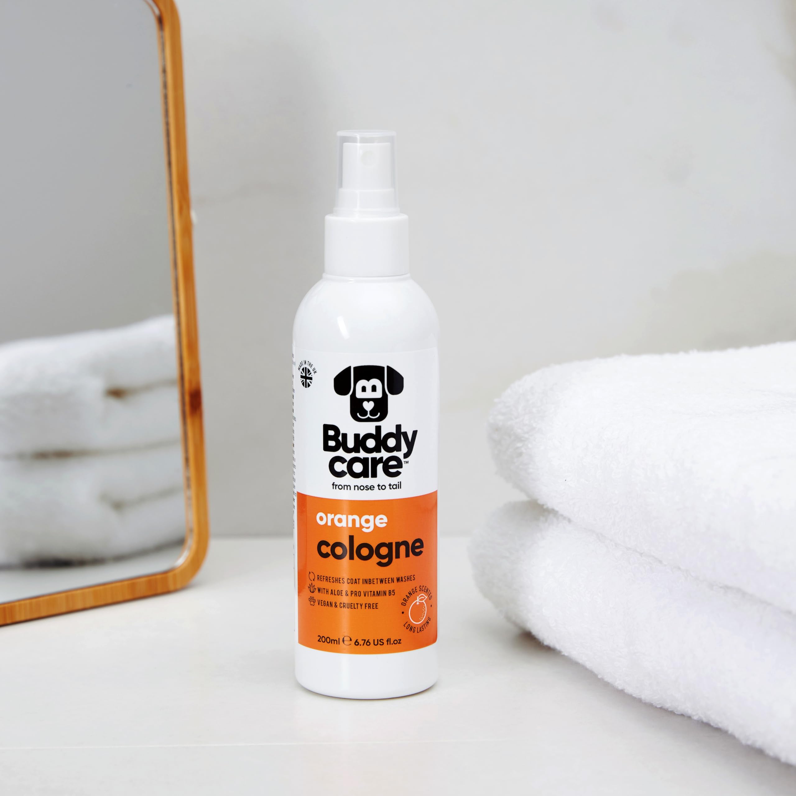Buddycare Dog Cologne - Orange - 200Ml - Refreshing And Orange Scented Dog Cologne - Refreshes Between Dog Washes