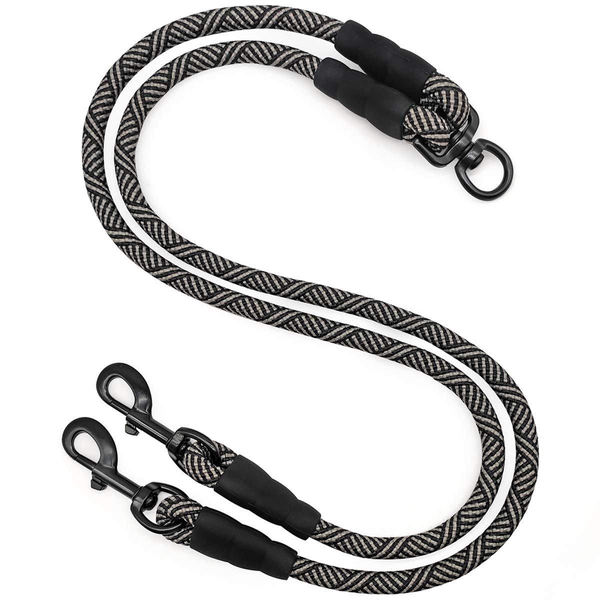 Mycicy Double Dog Leash Coupler, Tandem Leash For Two Dogs, No Tangle 360? Swivel Rotation Dual Strong Splitter, For Large Mediu