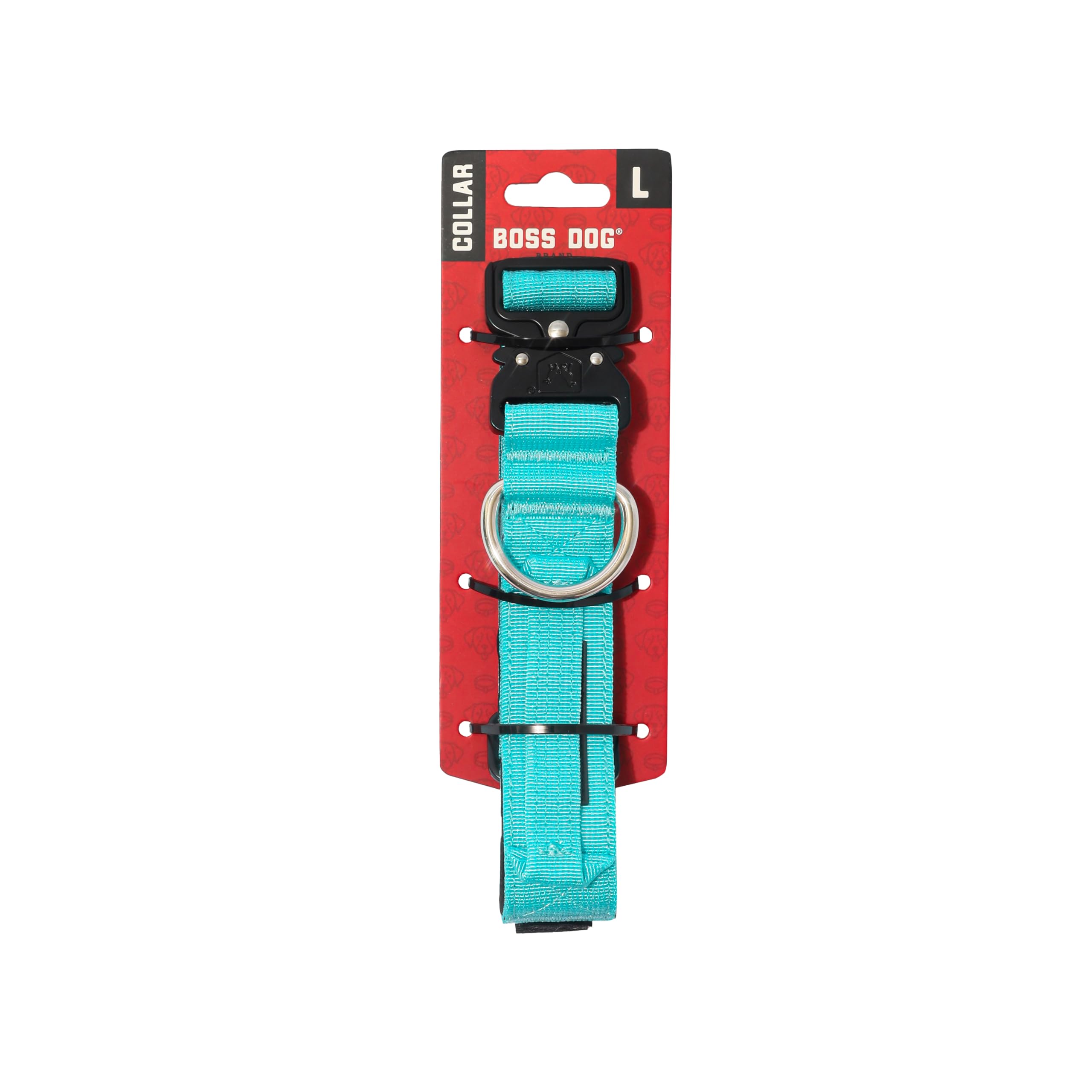 Boss Dog Tactical Collar, Teal, Large