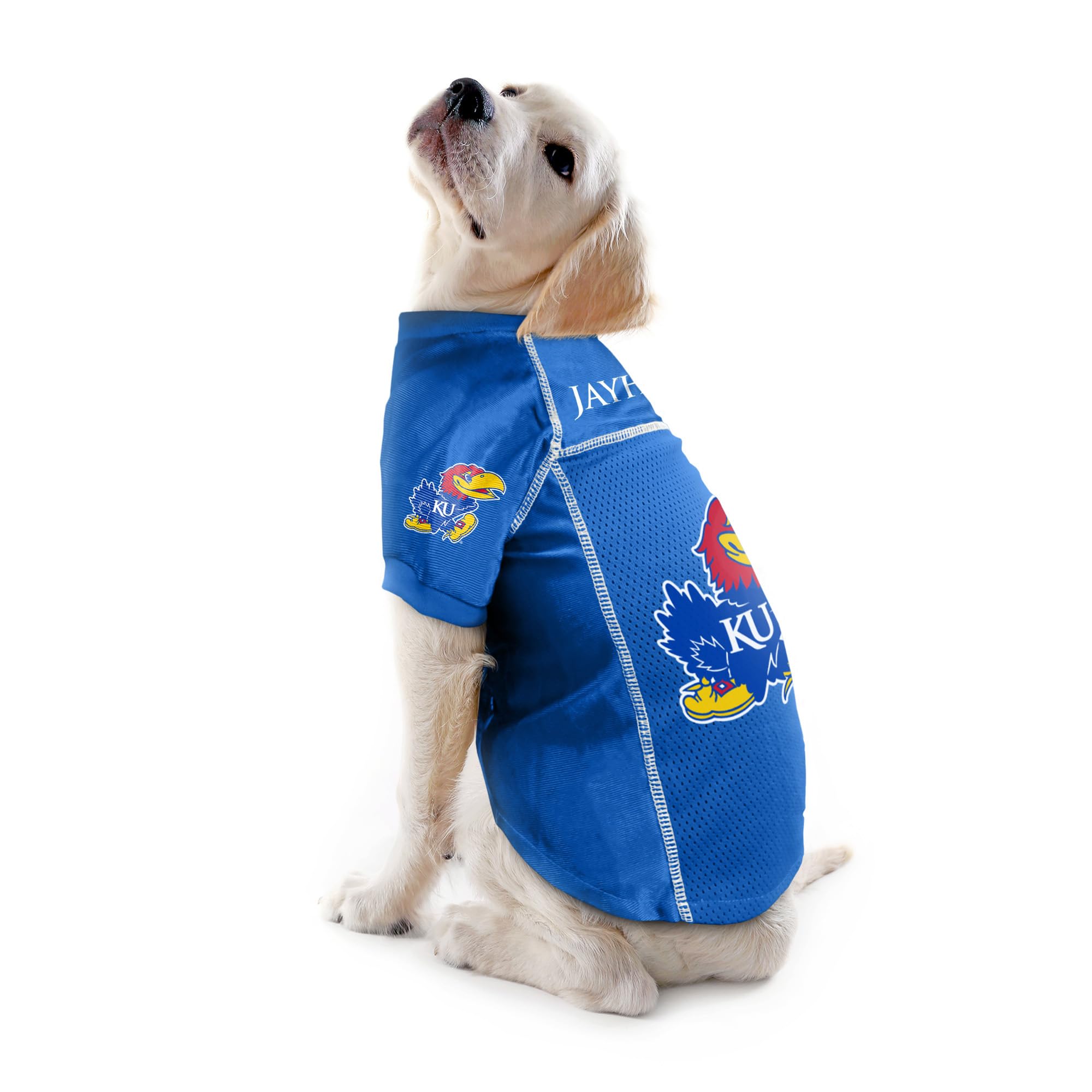 Littlearth Unisex-Adult Ncaa Kansas Jayhawks Basic Pet Jersey, Team Color, X-Large