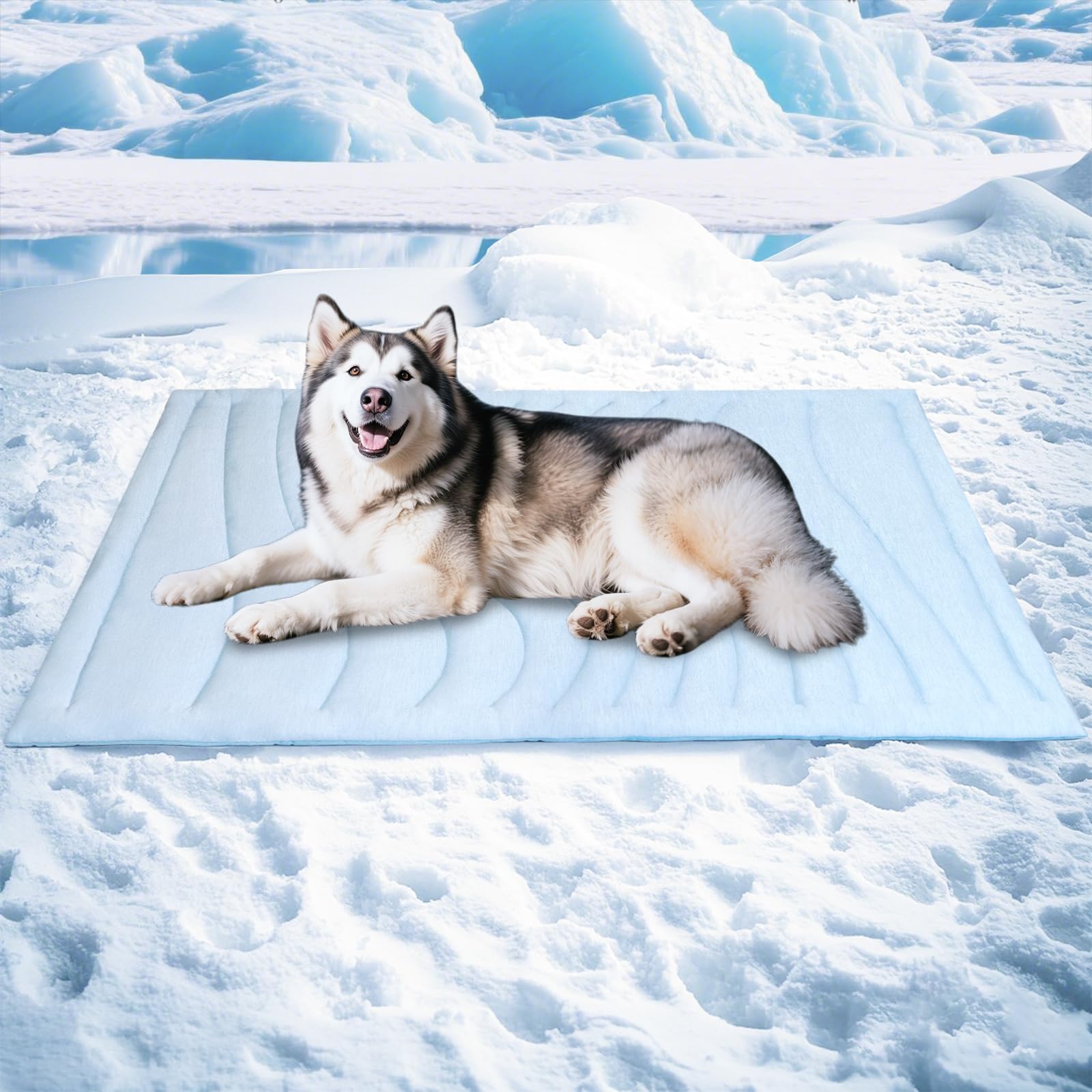 Becemuru Dog Cooling Mat - 60' X 40' Reversible Cooling Pad For Crate, Kennel, Bed, Sofa - Machine Washable, Durable, Non-Gel 