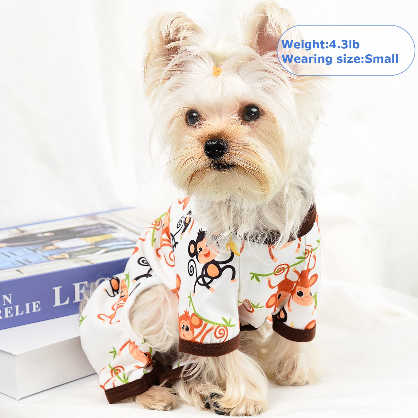 Dog Pajamas Pjs Summer Dog Clothes for Small Dogs Boy Girl Puppy Pajamas for Small Dogs Chihuahua Clothes Pet Onesies Doggie Out