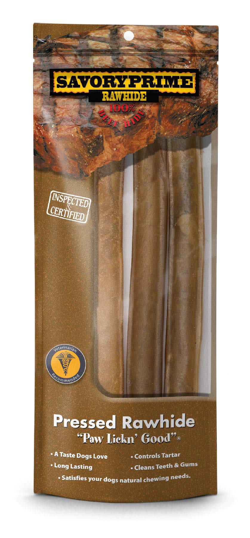 Savory Prime 3-Pack Pressed Roll, 10-Inch, Natural