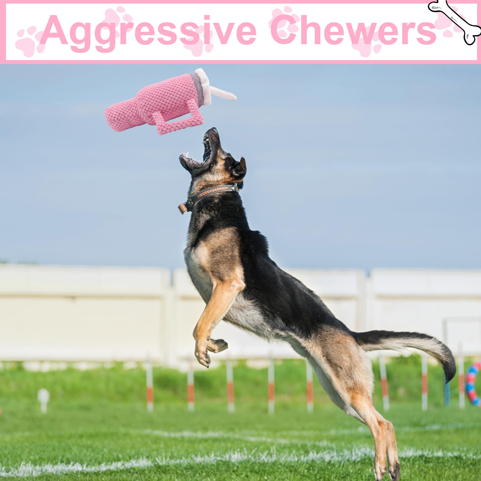 Baborui Quality Upgrade Cute Squeaky Dog Toys Tumbler, Soft Cup Funny Dog Toys For Aggressive Chewers, Safety Design Dog Toys Fo