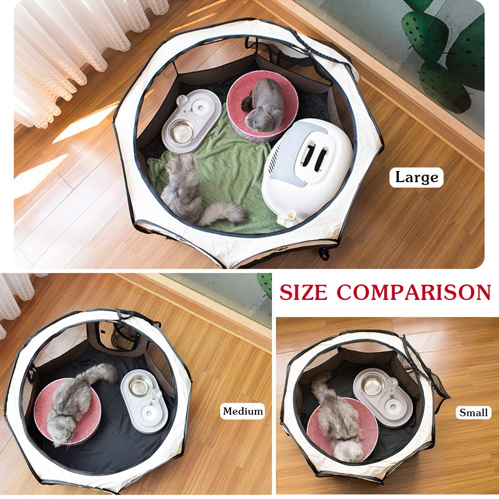 Bodiseint Portable Pet Playpen, Dog Playpen Foldable Pet Exercise Pen Tents Dog Kennel House Playground For Puppy Dog Yorkie Cat Bunny Indoor Outdoor Travel Camping Use