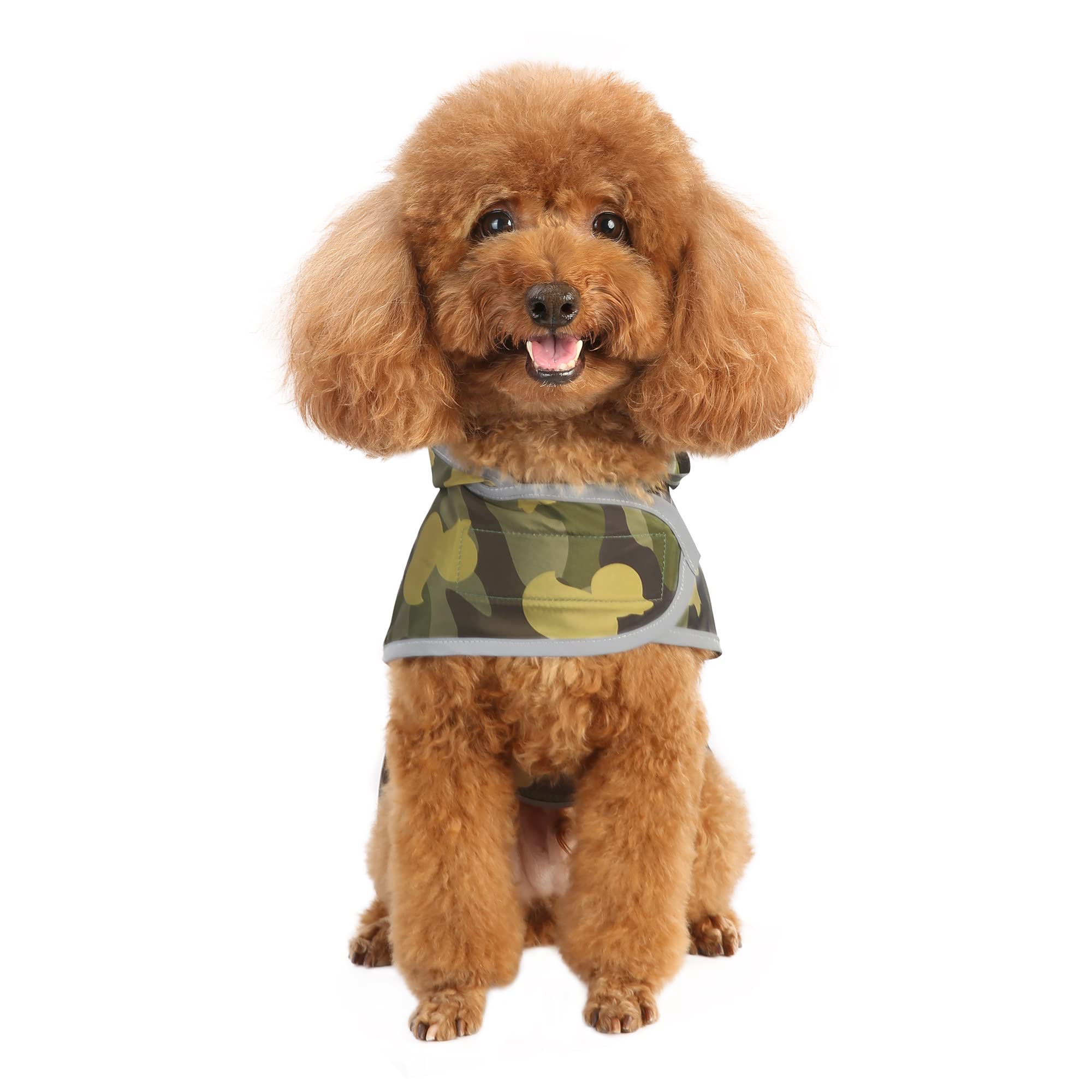 Dog Raincoat With Hood And Leash Hole, Waterproof Dog Rain Jacket Medium Size, Reflective Dog Raincoats For Medium Dogs