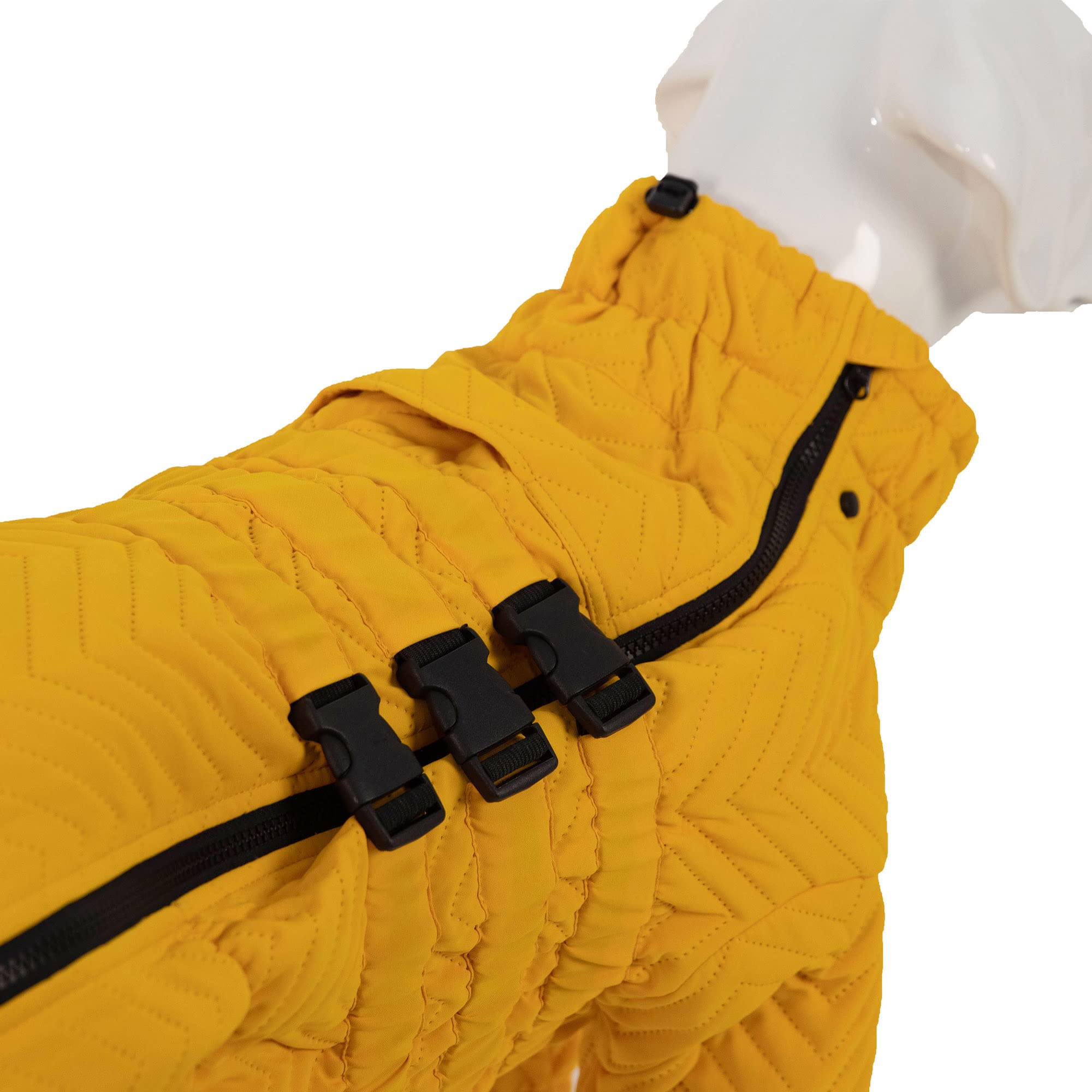 Warm Dog Coat Double Layers Dog Vest, 6 Legs Covered Windproof Waterproof Reflective Warm Dog Vest Outdoor Skating Dog Costume For Small Medium Large Dogs Yellow S