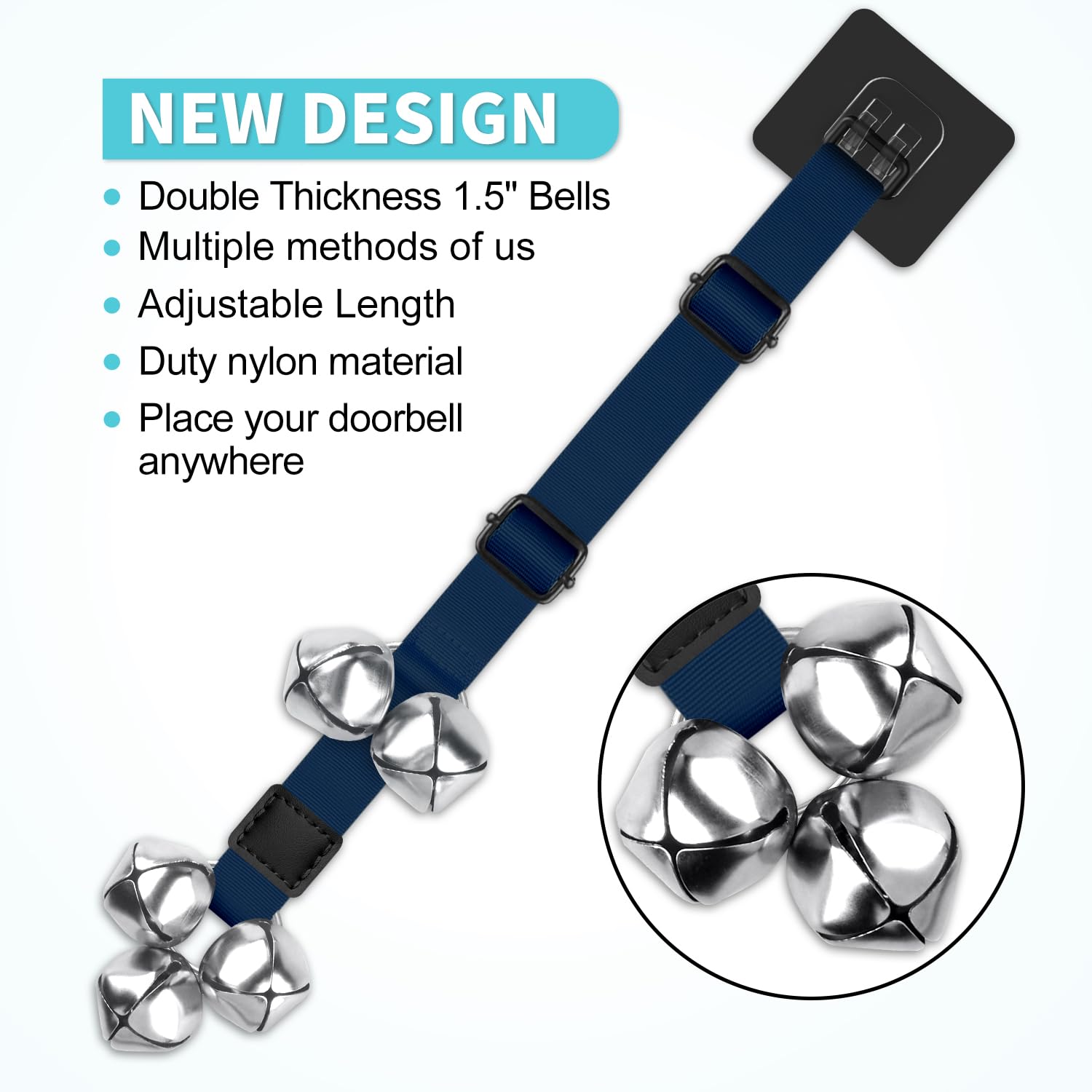 Cooyoo Dog Doorbells, Adjustable Potty Training Dog Bells, Upgraded For Training Your Puppy The Easy Way, Premium Quality Houset