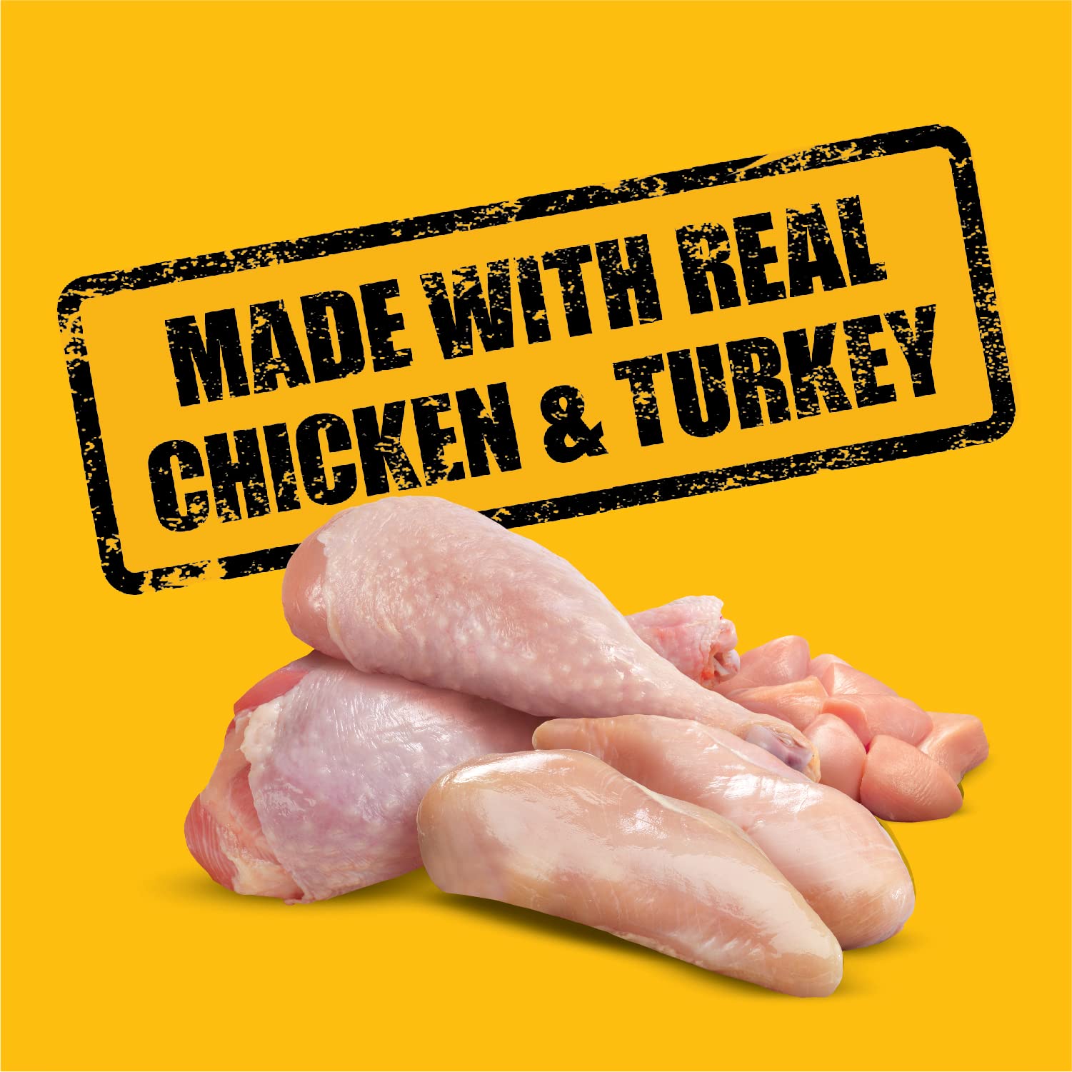 Pedigree High Protein Wet Dog Food Pouches, with Chicken and Turkey Cuts in Gravy, 3.5 oz. Pouches, 16 Count