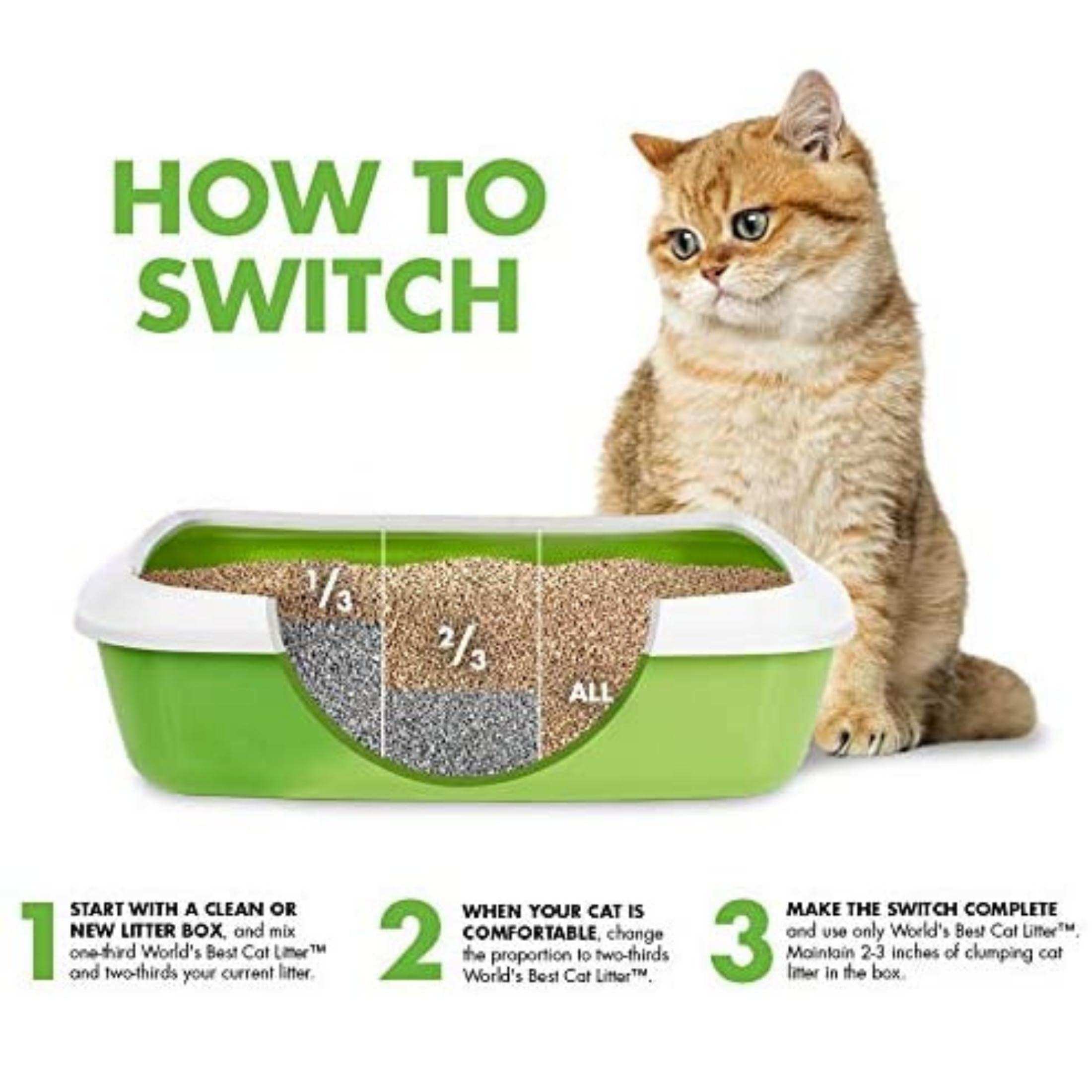 WORLDS BEST CAT LITTER Multiple Cat Lotus Blossom Scented 15-Pounds - Natural Ingredients, Quick Clumping, Flushable, 99% Dust