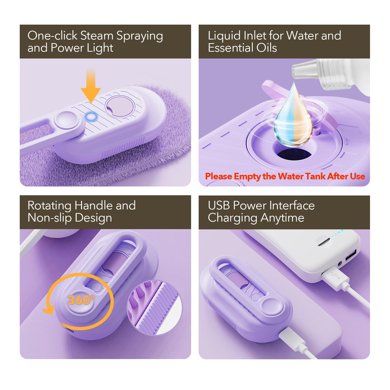 Goocare Enhanced 3-In-1 Cat Steam Brush With Larger Spray Misting, Long Steamy Comb For Undercoat Shedding, Hair Removal & Clean