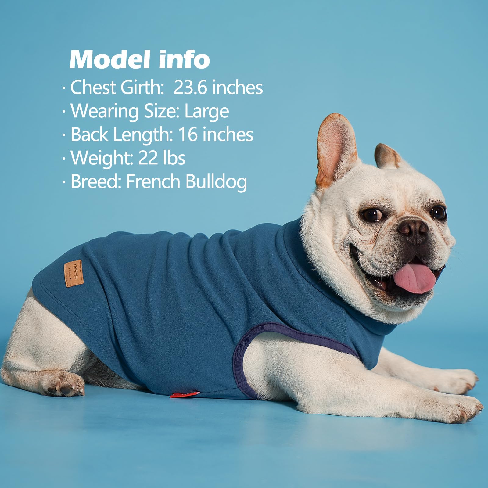 Kyeese 2Pack Dog Sweater Soft Dog Sweaters For Medium Dogs Male Stretchy Large Dog Sweater Turtleneck Dog Clothes Pullover Dog Sweatshirt Warm Dog Coats