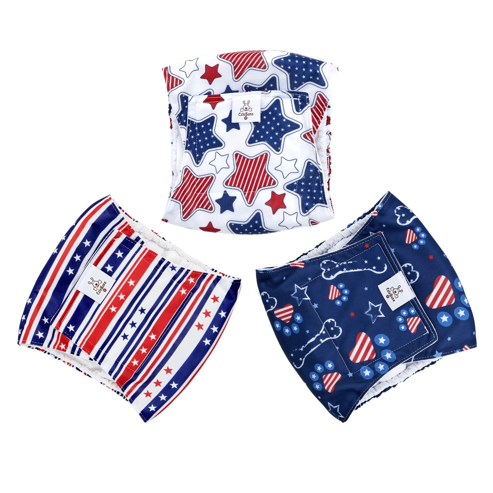 Cutebone Dog Diapers Male Belly Bands 3 Pack For Male Dogs Reusable Puppy Wraps Dm66Xs