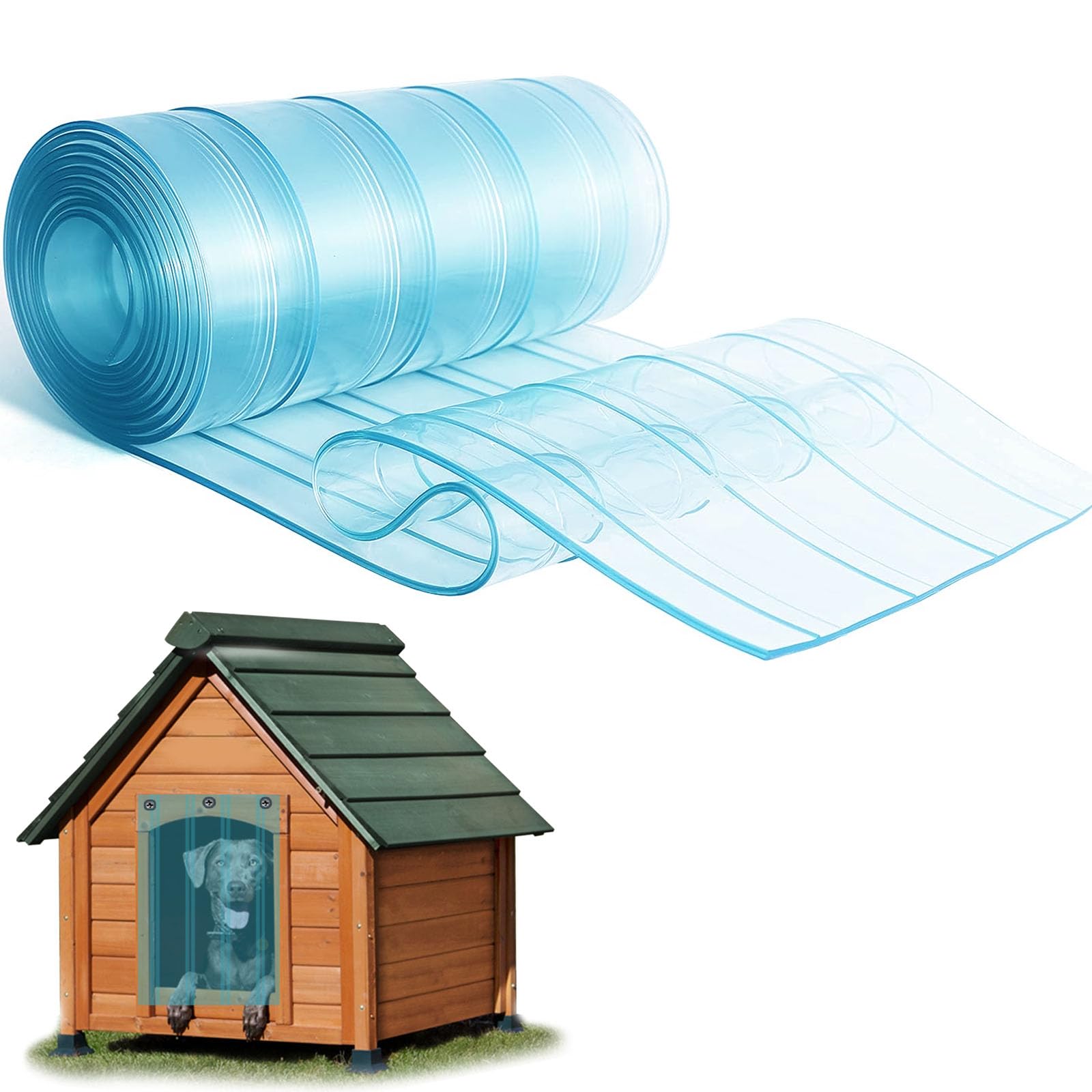 Dog Door Replacement Flaps, Doghouse or Kennel Door Flap, Pet Products and Supplies,Safe Plastic Vinyl Strip for DIY Doghouse or