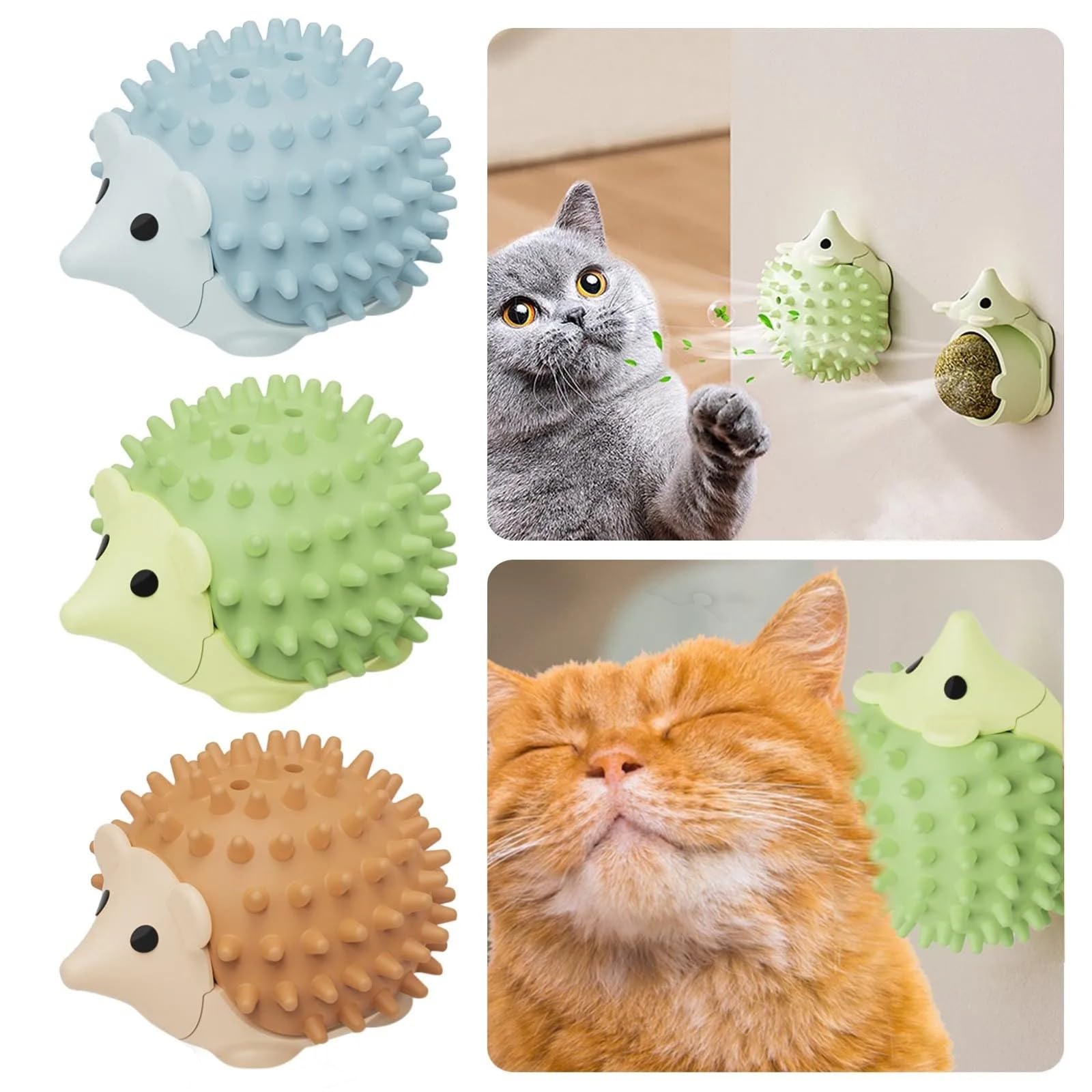 Sunkizzrs Catnip Toy  Cat Nip Balls  Catnip Wall Amuse Oneself Toys  Interactive Toys  Rotatable Edible Mint Natural Healthy