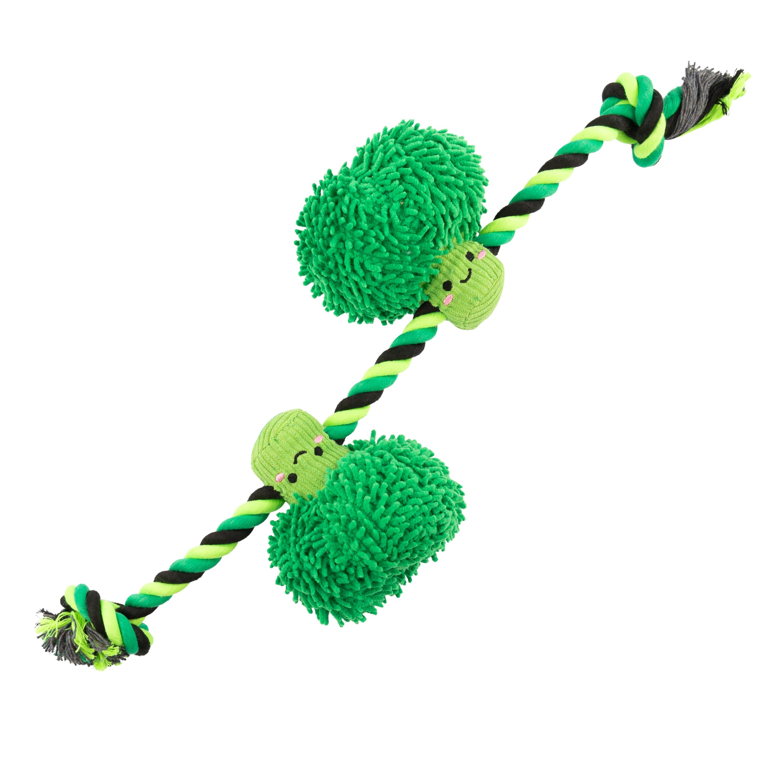 Dole for Pets Dog Rope Toy with Squeakers, Broccoli Tug of War Dog Toy, Tough Cotton Rope Toys for Dogs, Aggressive Chew Toys fo