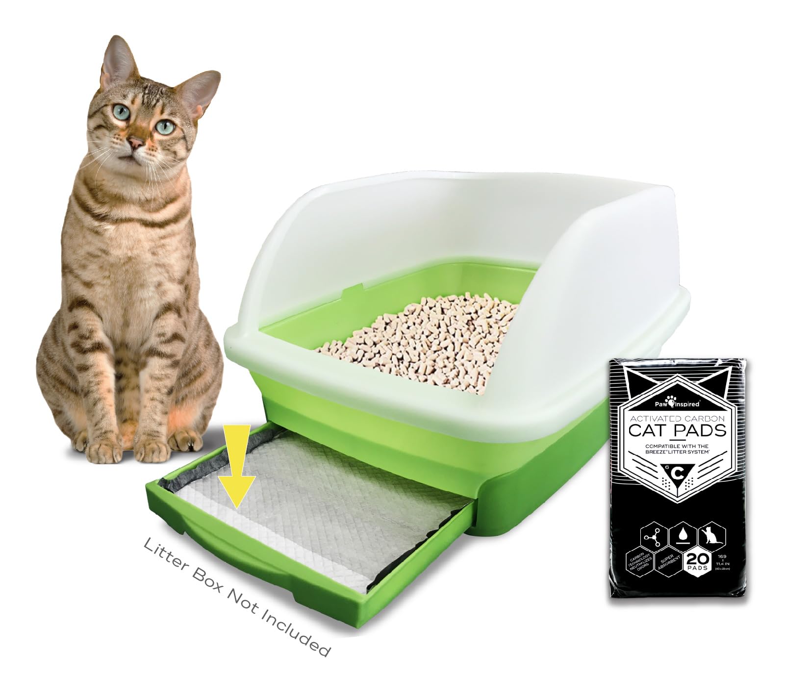 Peritas Activated Carbon Cat Pads For Breeze Tidy Cat Litter System