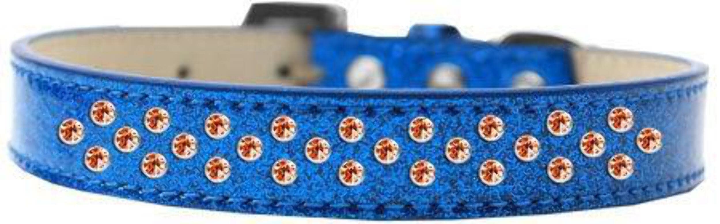 Mirage Pet Products Sprinkles Ice Cream Dog Collar with Orange Crystals, Size 12, Black
