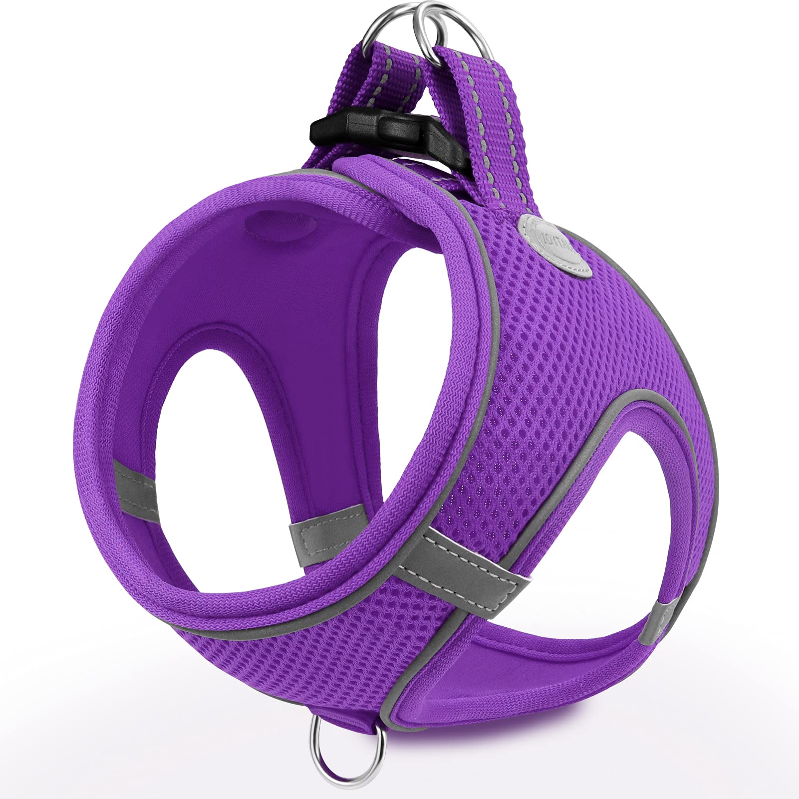 Joytale Small Dog Harness, Breathable Mesh Step-In Vest, Reflective Soft Padded Harnesses For Cats And Puppies Dogs, Purple, Xxx