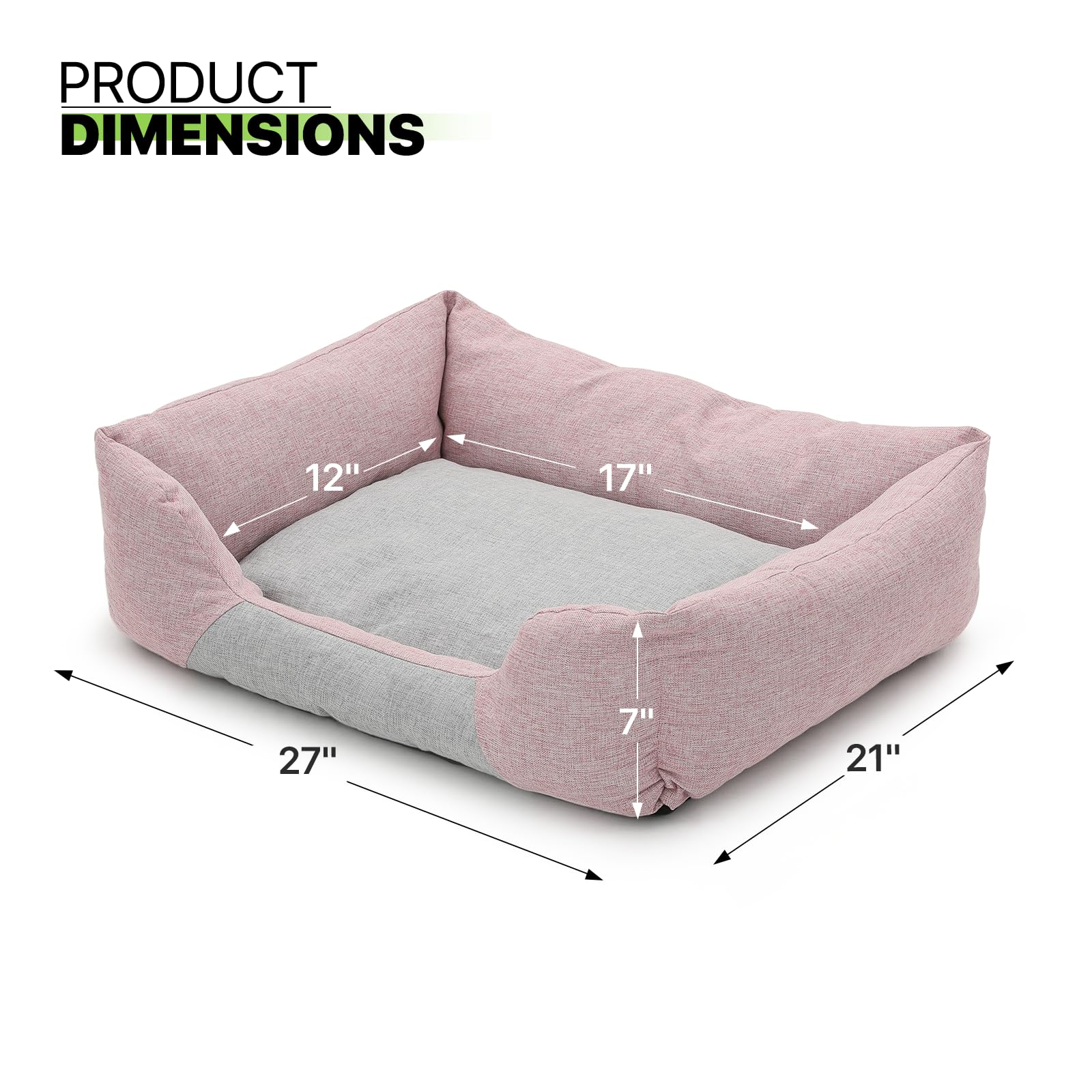 Magshion Calming Dog Beds For Medium Dogs & Cats, Comfy Pet Sofa Bed, Machine Washable & Non-Slip Bottom Pet Couch, Durable Scra