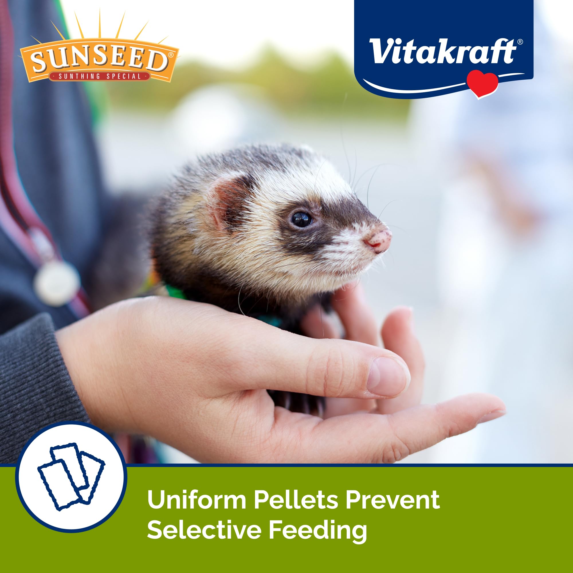 Sunseed Vita Prima Ferret Food - Dry Food for Ferrets - Vitamin-Fortified with Essential Nutrients - Supports Healthy Digestion
