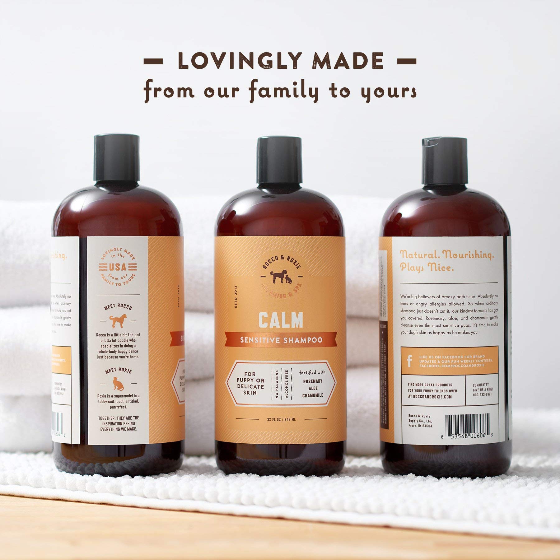 Rocco & Roxie Supply Co. Dog Shampoo and Conditioner - Soothe Oatmeal Shampoo for Itch Relief, Calm Hypoallergenic Shampoo for S