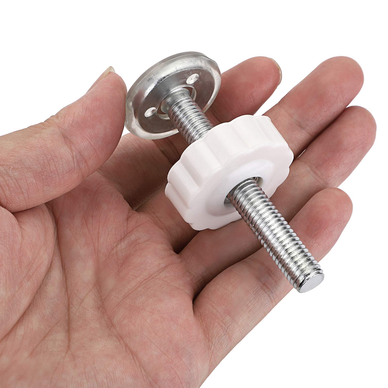 OwnMy Gate Adapter Kit - 10mm Threaded Spindle Rods, 4PCS, Metal, White - Pressure Gate Replacement for Pets and Stair Railings