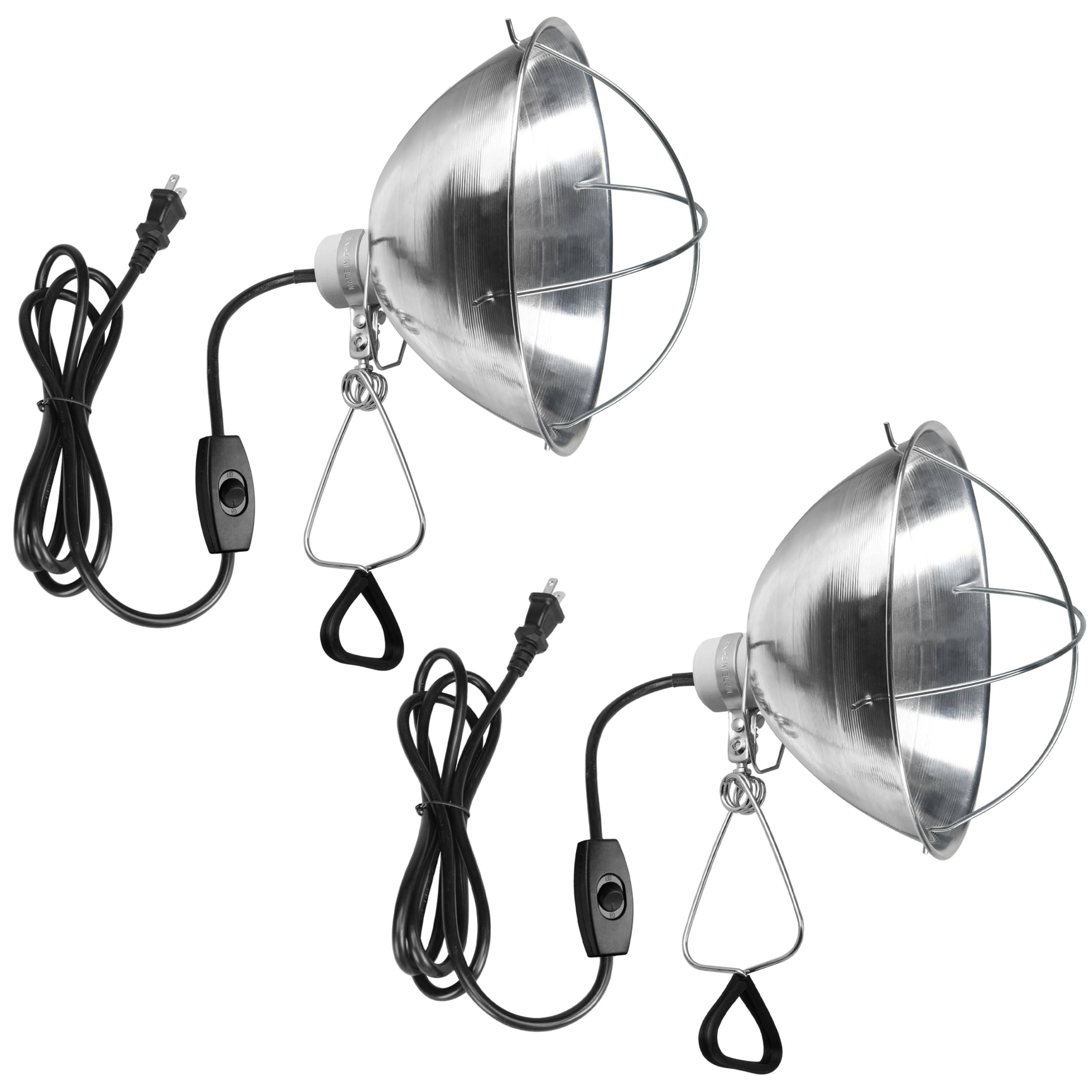 Simple Deluxe Clamp Lamp Light With 10.5 Inch Adjustable Aluminum Reflector And 6 Feet Cord, Up To 250W E26 Socket (No Bulb Incl