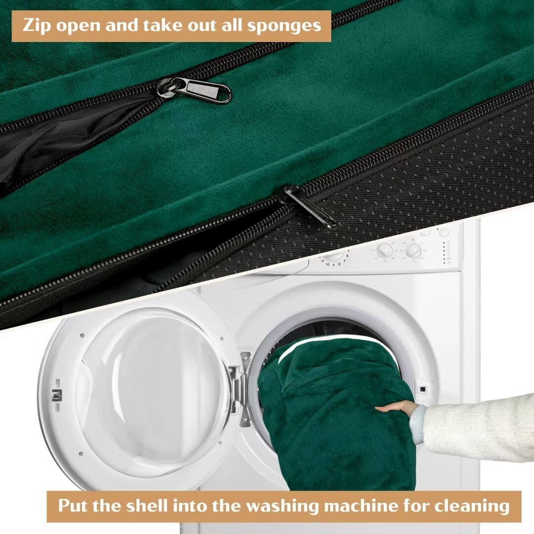 Comfort Expression Orthopedic Dog Bed Waterproof, Xxl Dog Beds For Oversized Dogs, Washable Dog Sofa Bed With Removable Cover & Non-Slip Bottom(Xx-Large,Emerald)