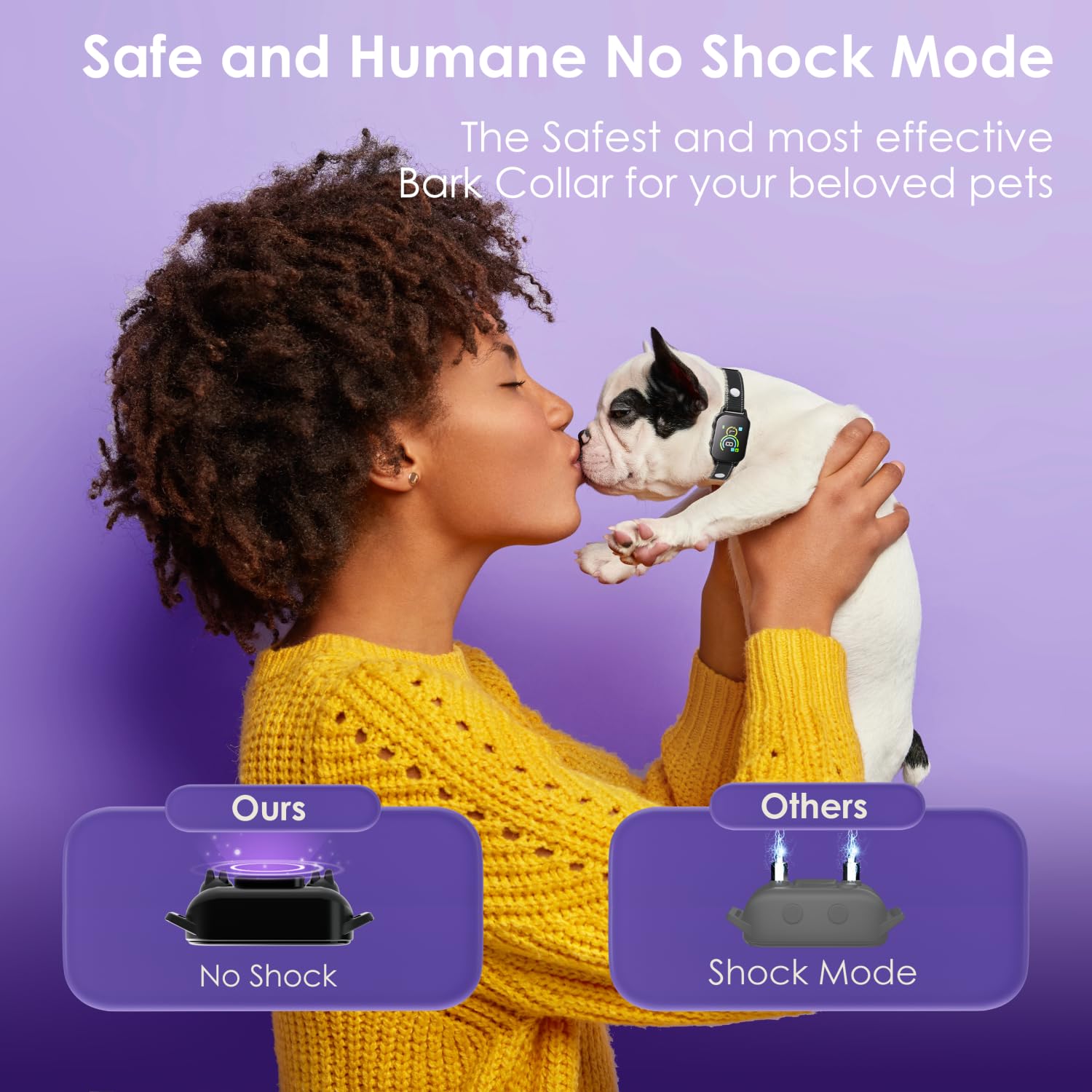 Dog Bark Collar,No Shock Rechargeable Smart Barking Collar For Small Medium Mini Dogs,Anti-Bark Collar For Small Dogs,Bark Colla