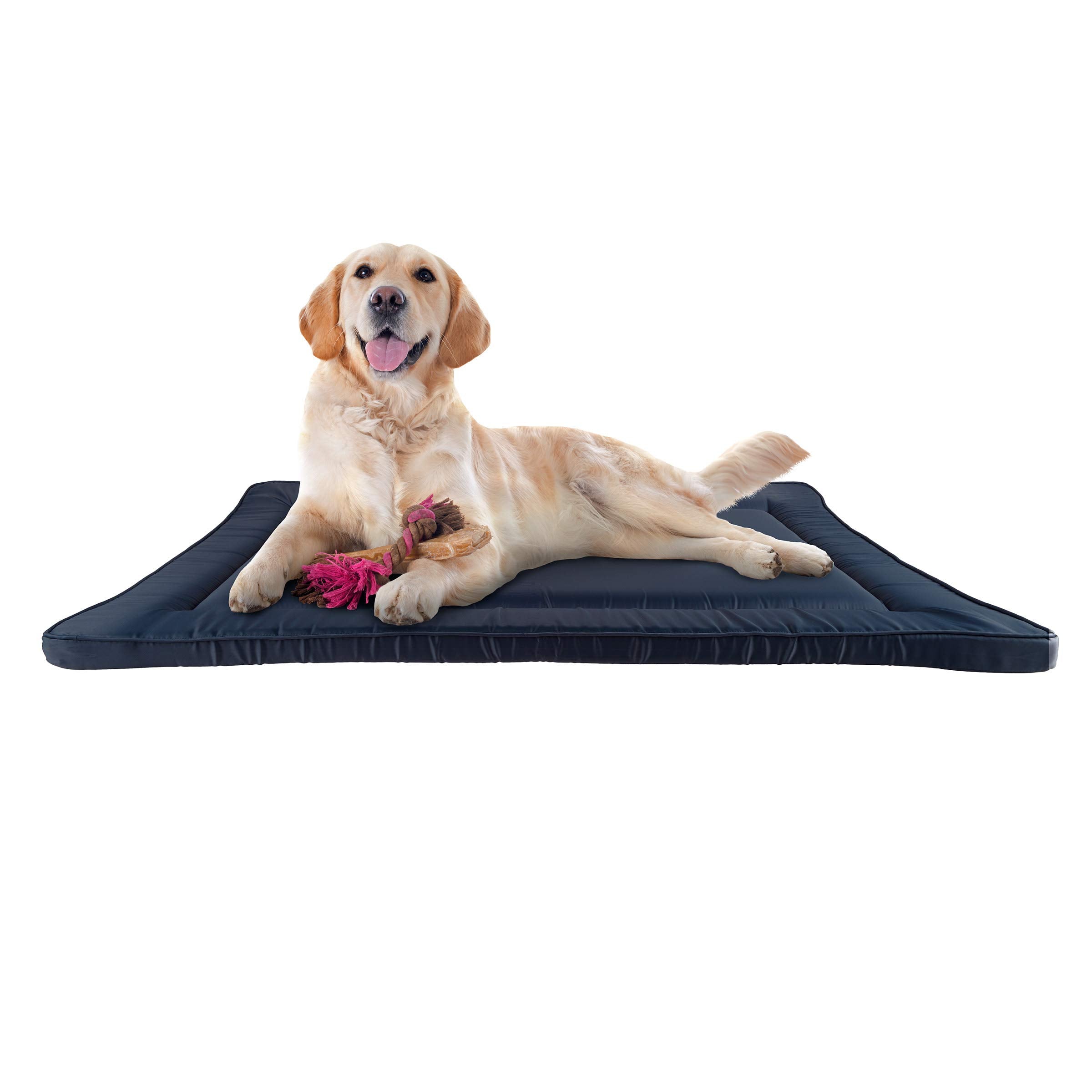Petmaker Waterproof Dog Bed  38.75x25 Large Dog Bed with Raised Edge  EasytoClean MultiPurpose Crate Mat for Home and Car T