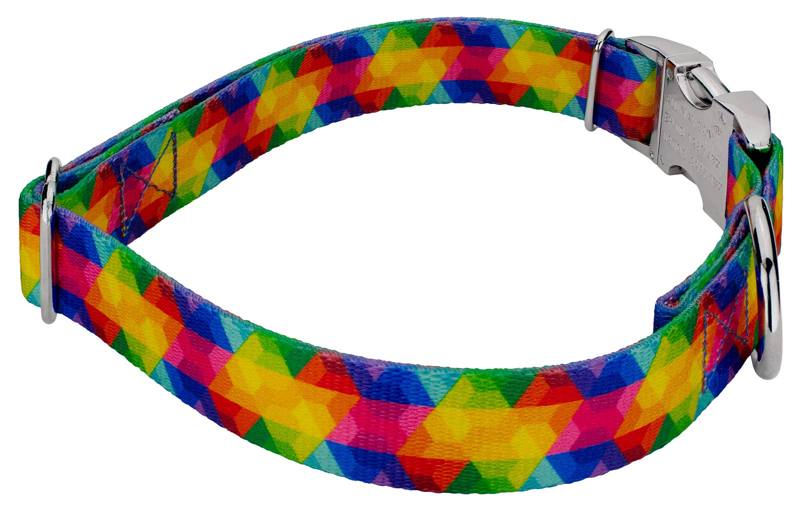 Country Brook Petz - Premium Kaleidoscope Dog Collar & Leash - Groovy Collection Featuring Far Out Designs (5/8 Inch, Small)