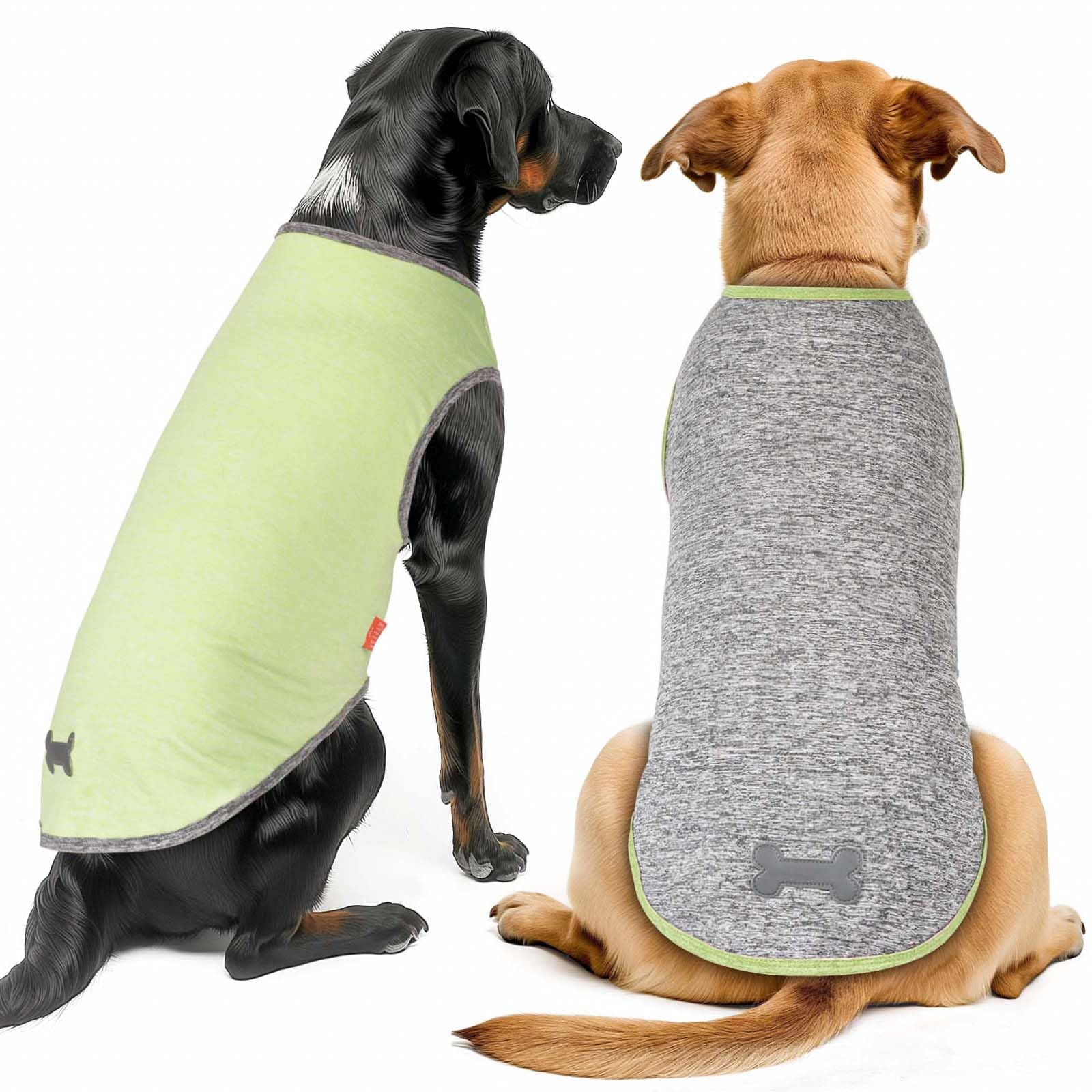 Kyeese 2Pack Dog Shirts With Reflective Label Sun Protection Quick Dry Dog T Shirt Soft Tank Top Stretchy Sleeveless Pet Vest Li