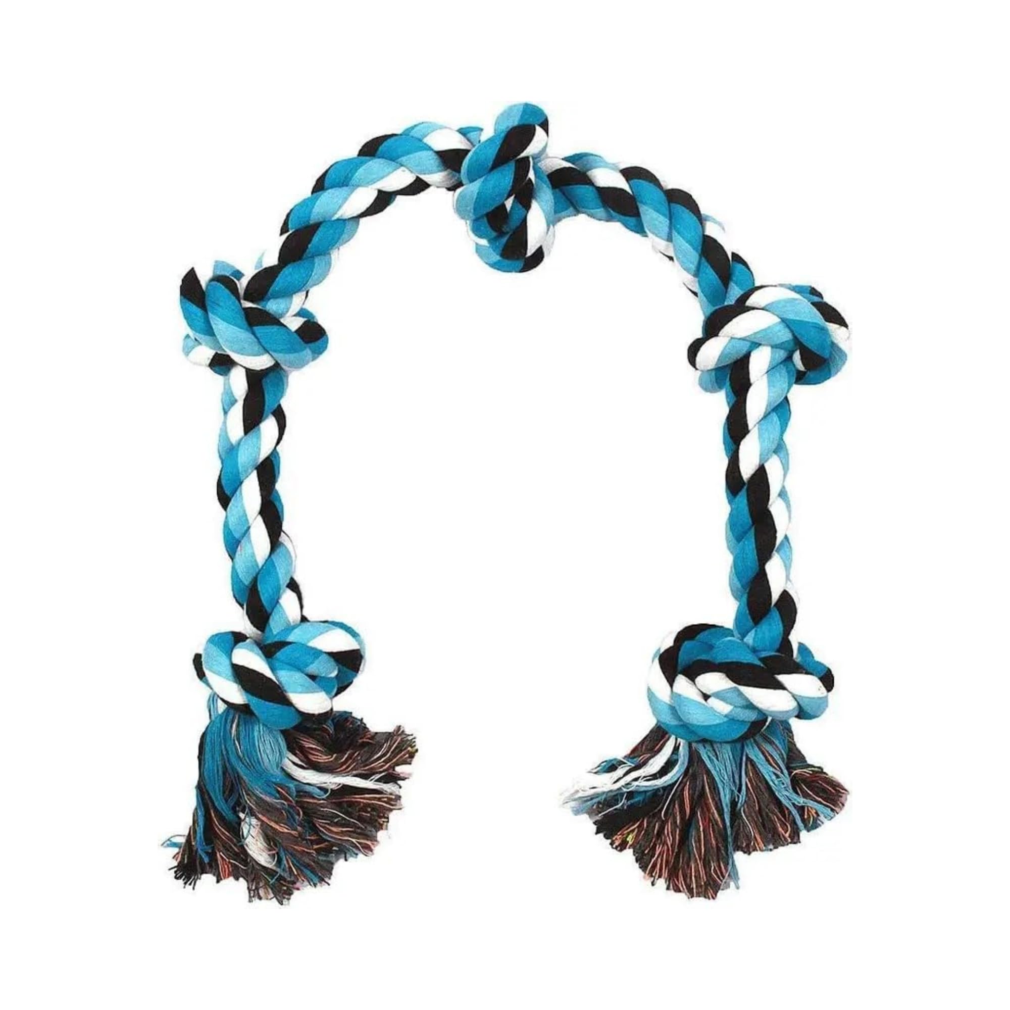 Bohobark Durable Cotton 5 Knots Rope Dog Toy For Aggressive Chewers, Strong Knotted Design For TugOfWar, Supports Dental Healt