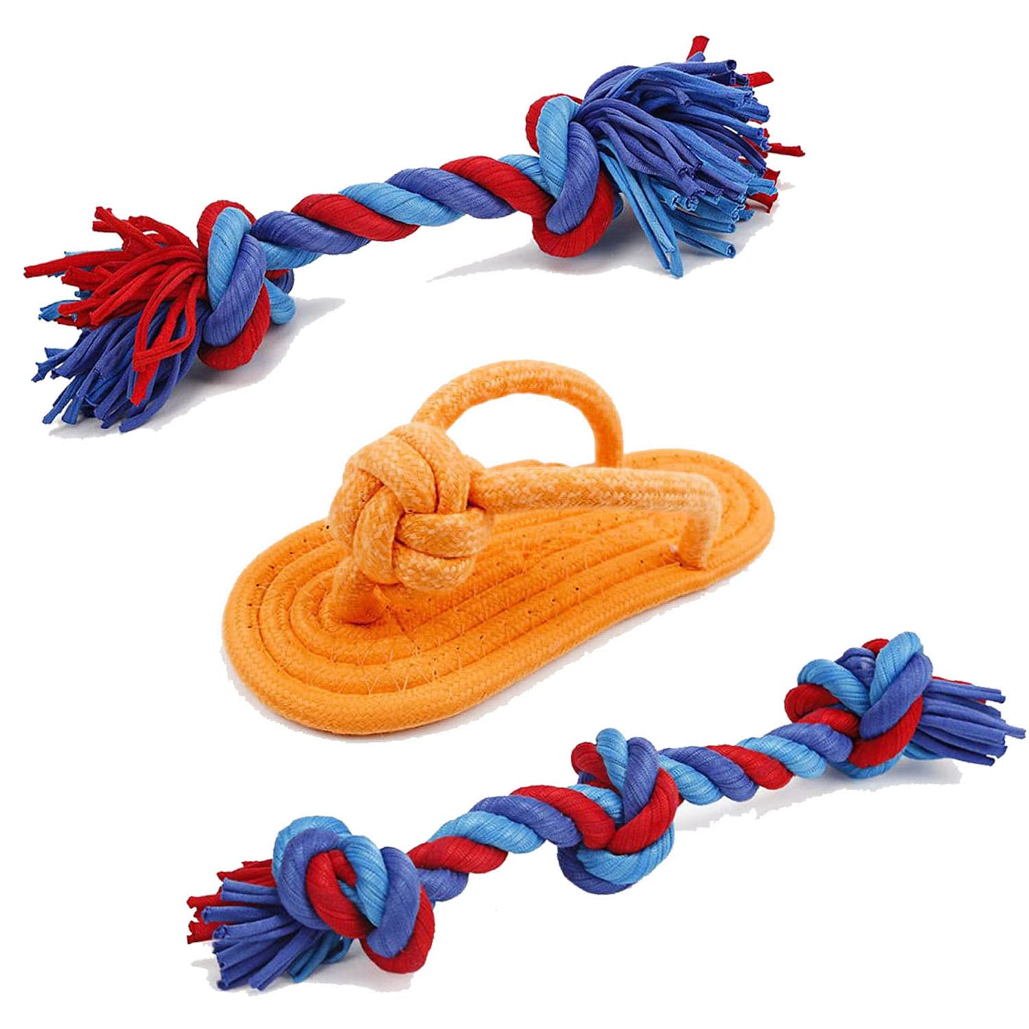 Youhavedeal Cotton Rope Toy For Chewing And Teething Puppies, Chew Dog Toys Rope For Teething Suitable Small And Medium Dogs | 3