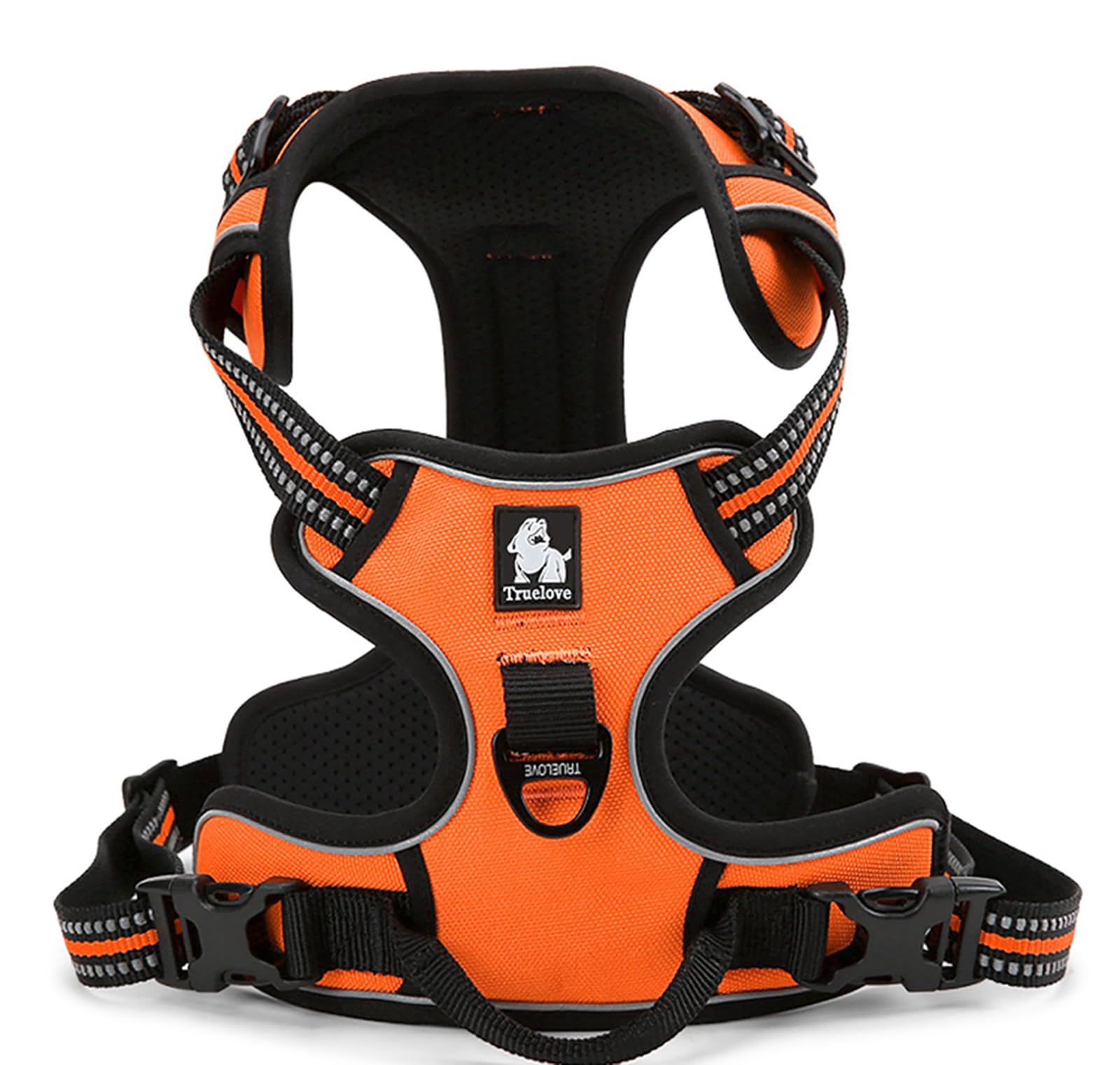 True Love Truelove Adjustable No-Pull Dog Harness Reflective Pup Vest Harnesses Comfortable Control Brilliant Colors Tlh5651(Ora