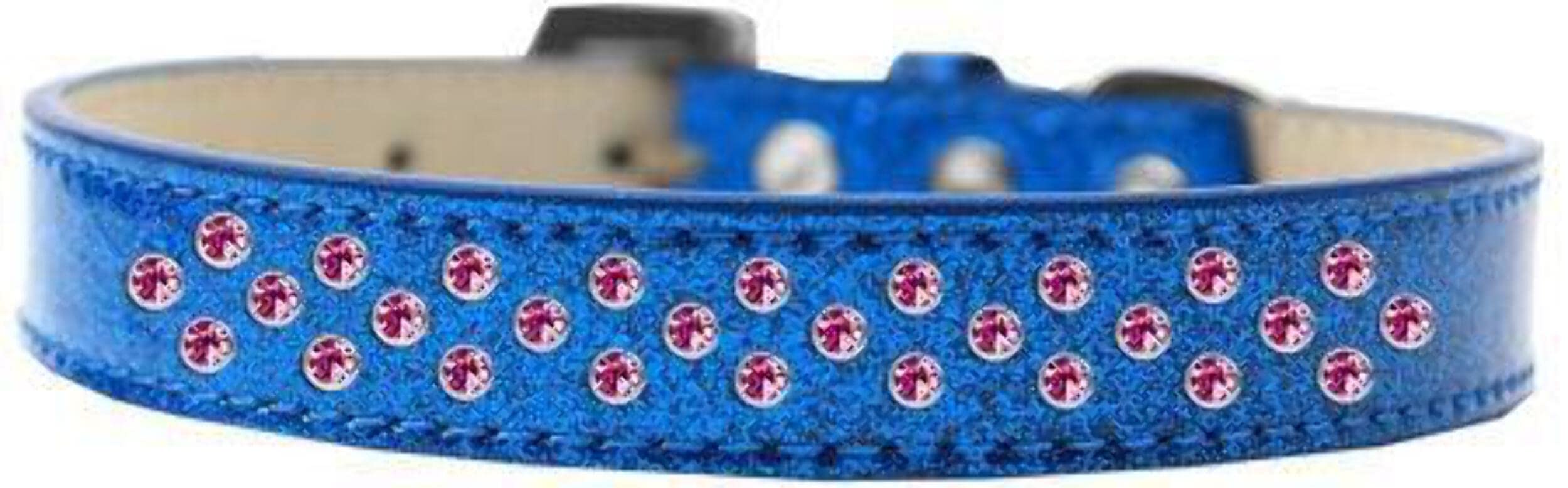 Mirage Pet Products Sprinkles Ice Cream Dog Collar with Bright Pink Crystals, Size 16, Black