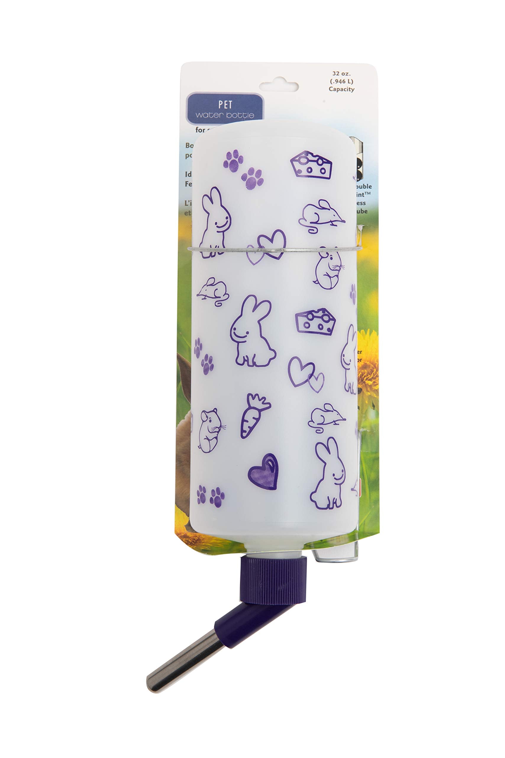 Lixit Weather Resistant Cage Water Bottles for Rabbits, Ferrets, Guinea Pigs Hamsters and Other Small Animals. (32-Ounce)