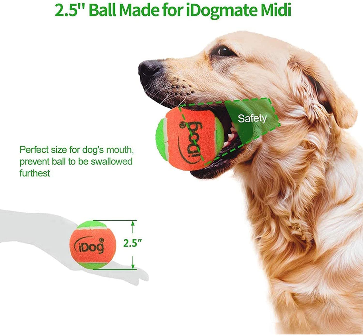 IDOGMATE Automatic Dog Ball Launcher,Tennis Ball Launchers for Most Sized Dogs who Could Carry 2.5'' Balls,Interactive Toys Dogs