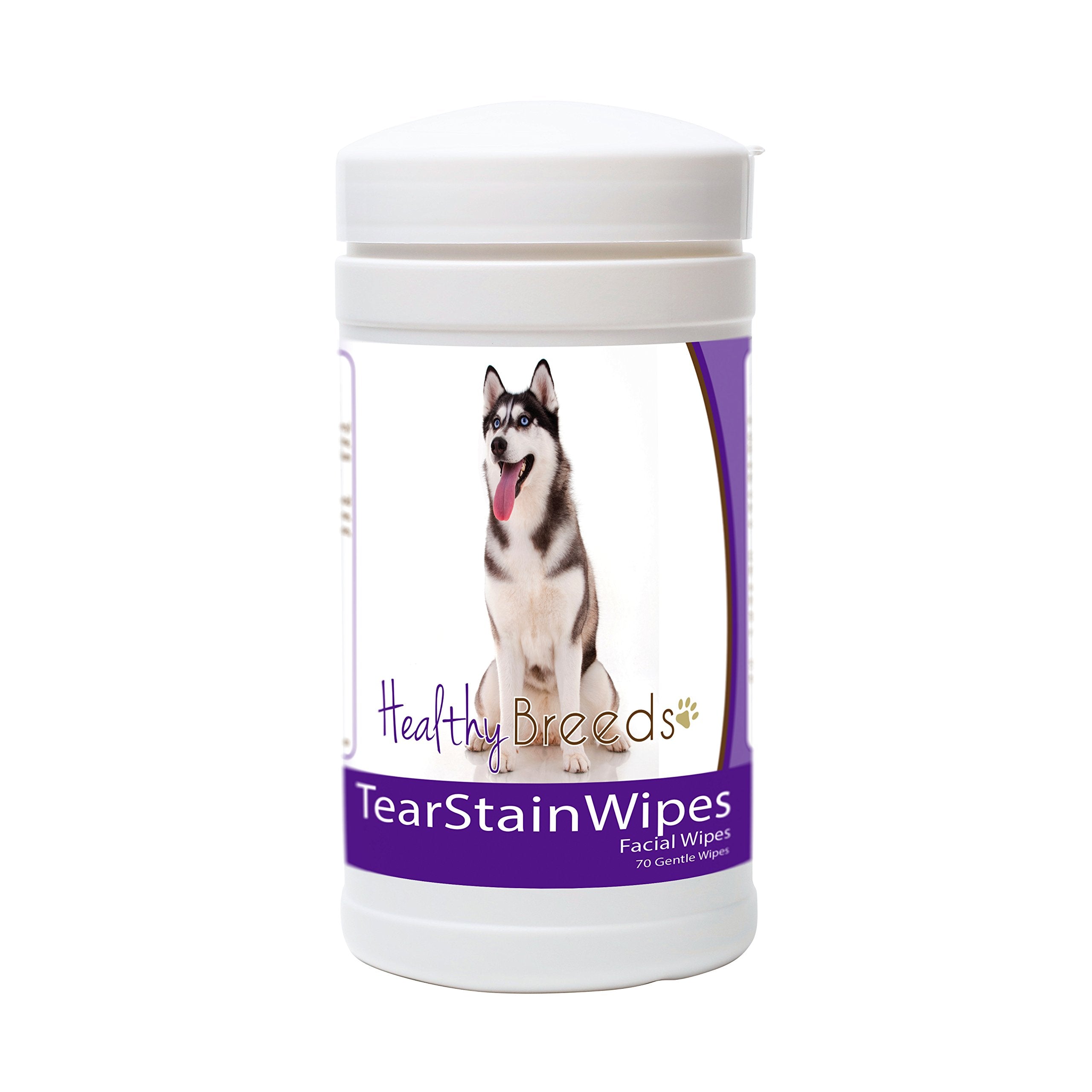 Healthy Breeds Siberian Husky Tear Stain Wipes 70 Count